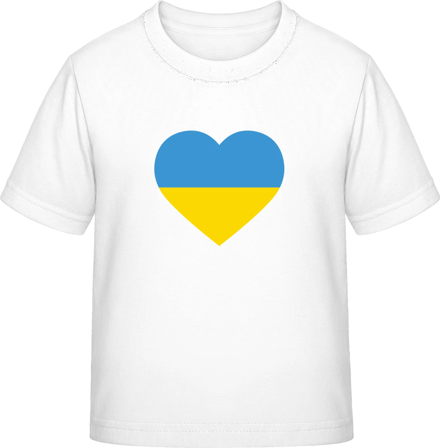 Ukraine Heart Flag - White Exact 190 Kids - Front