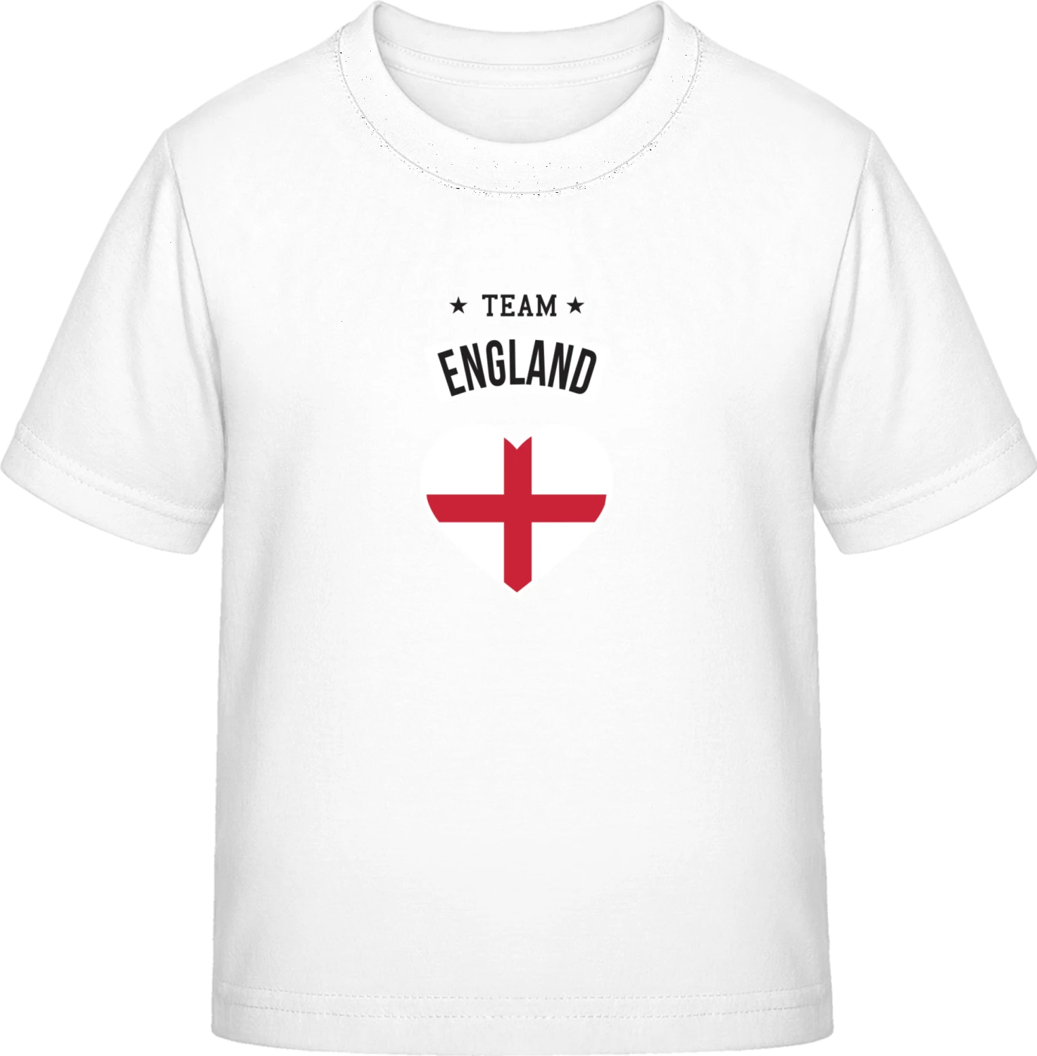 Team England Heart - White Exact 190 Kids - Front