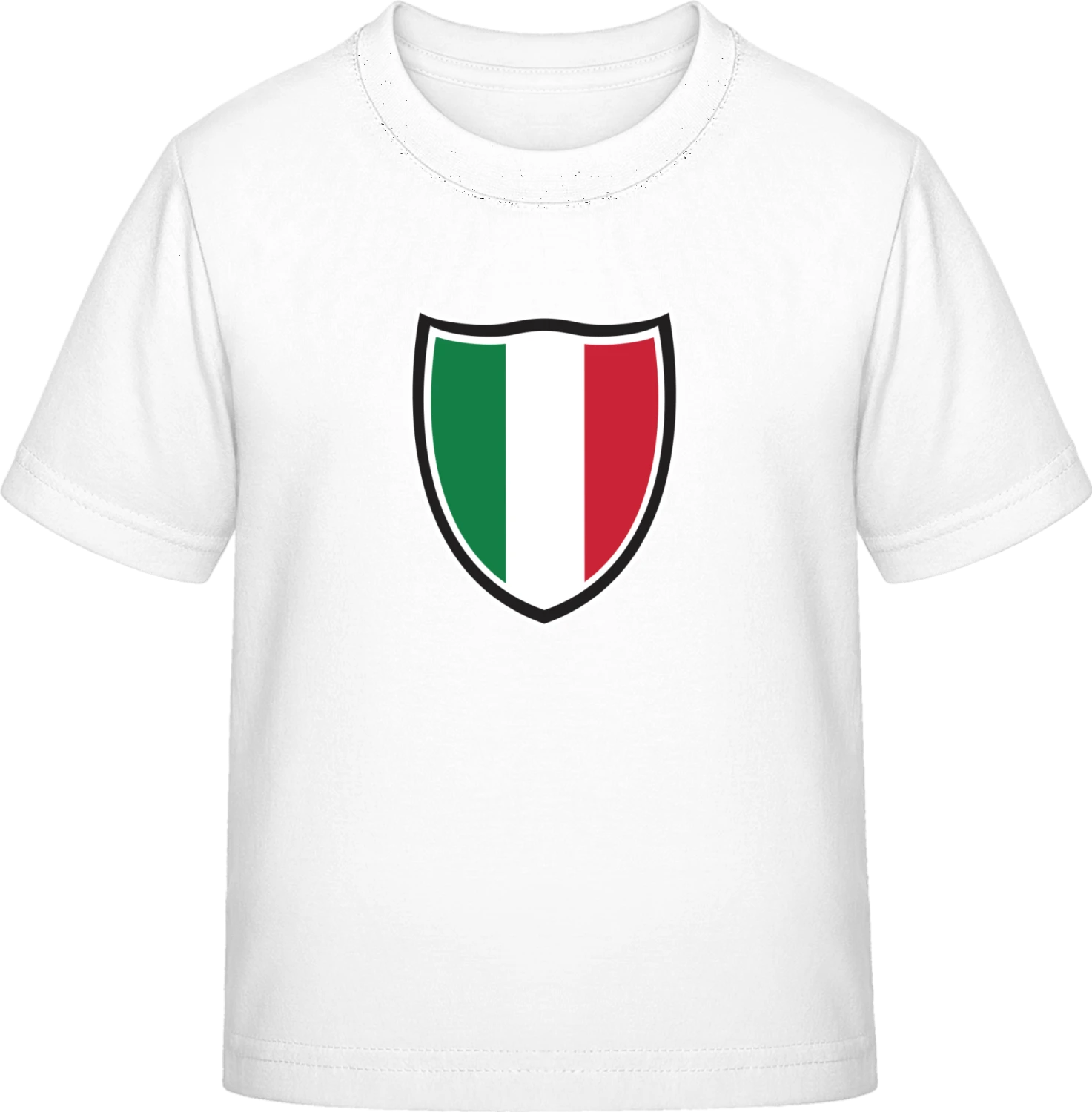 Italy Shield Flag - White Exact 190 Kids - Front