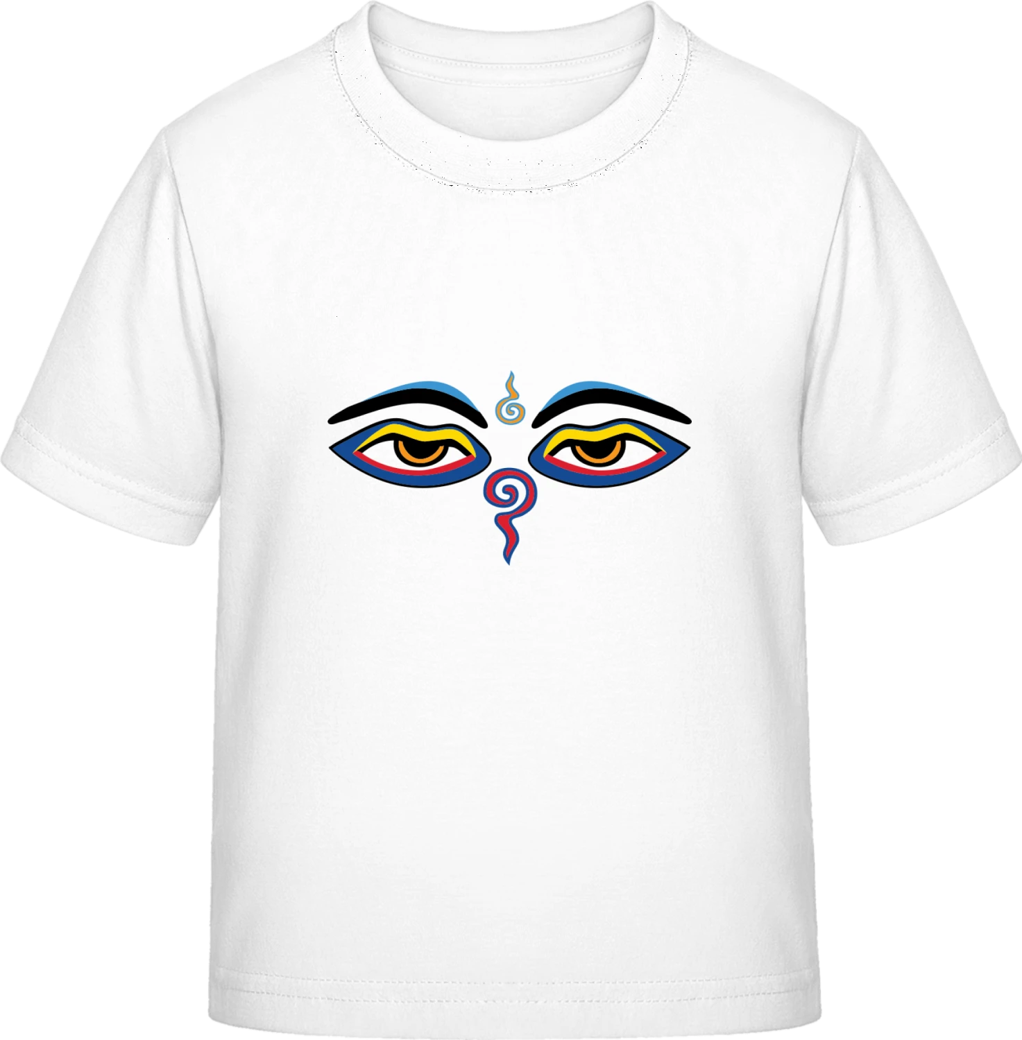 Eyes of Buddha Symbol - White Exact 190 Kids - Front