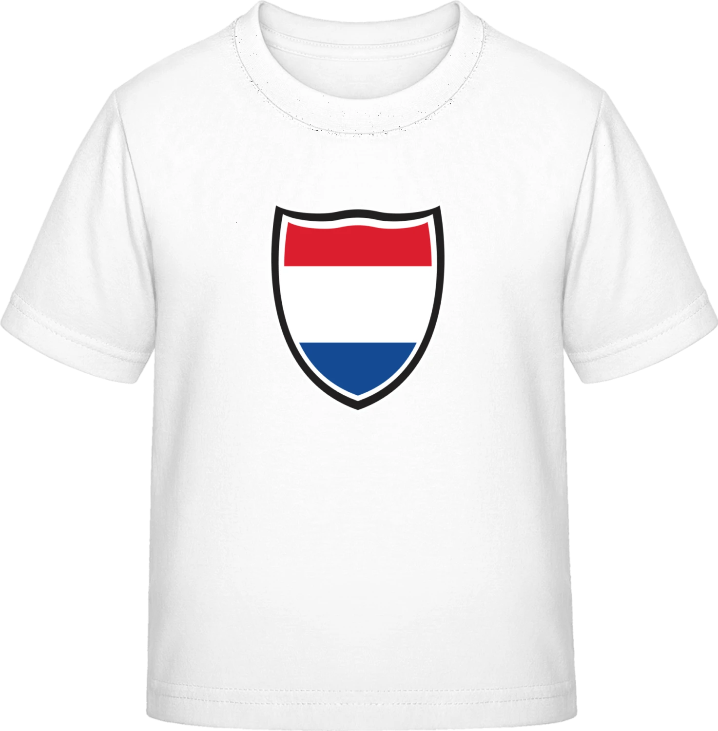 Netherlands Shield Flag - White Exact 190 Kids - Front