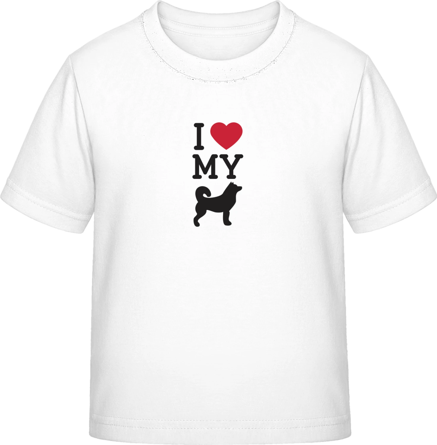 I Love My Dog Spitz - White Exact 190 Kids - Front