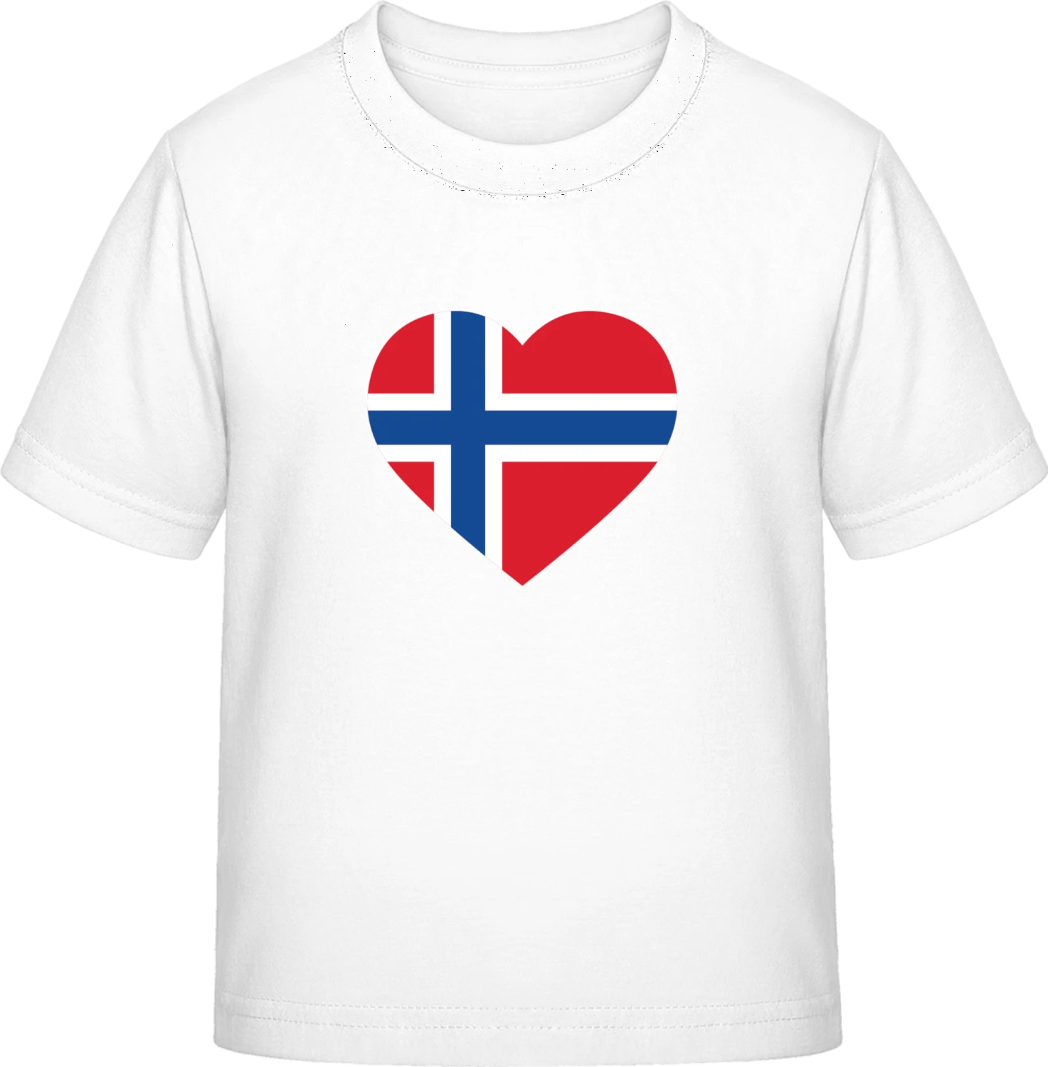 Norway Heart Flag - White Exact 190 Kids - Front