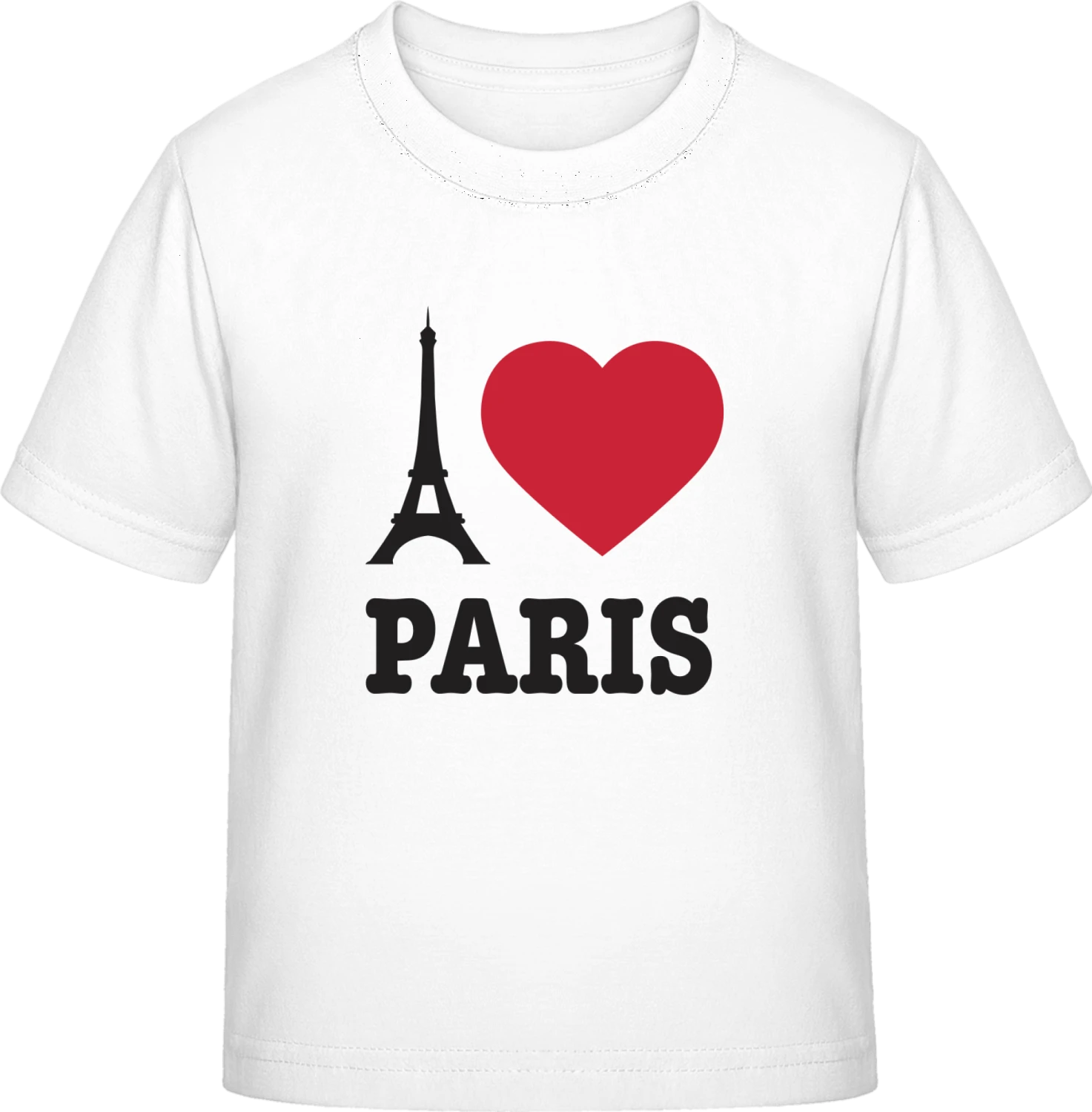 I Love Paris Eiffel Tower - White Exact 190 Kids - Front