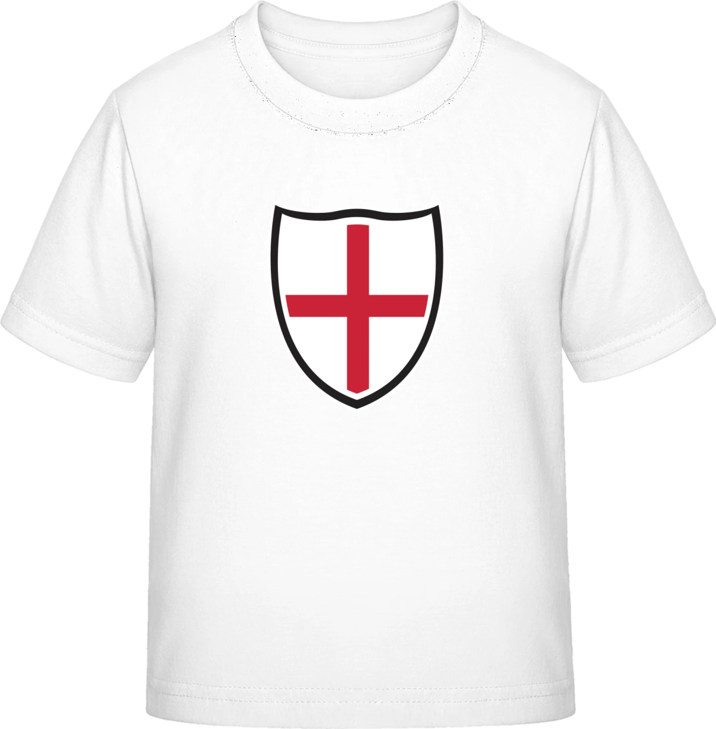 England Shield Flag - White Exact 190 Kids - Front