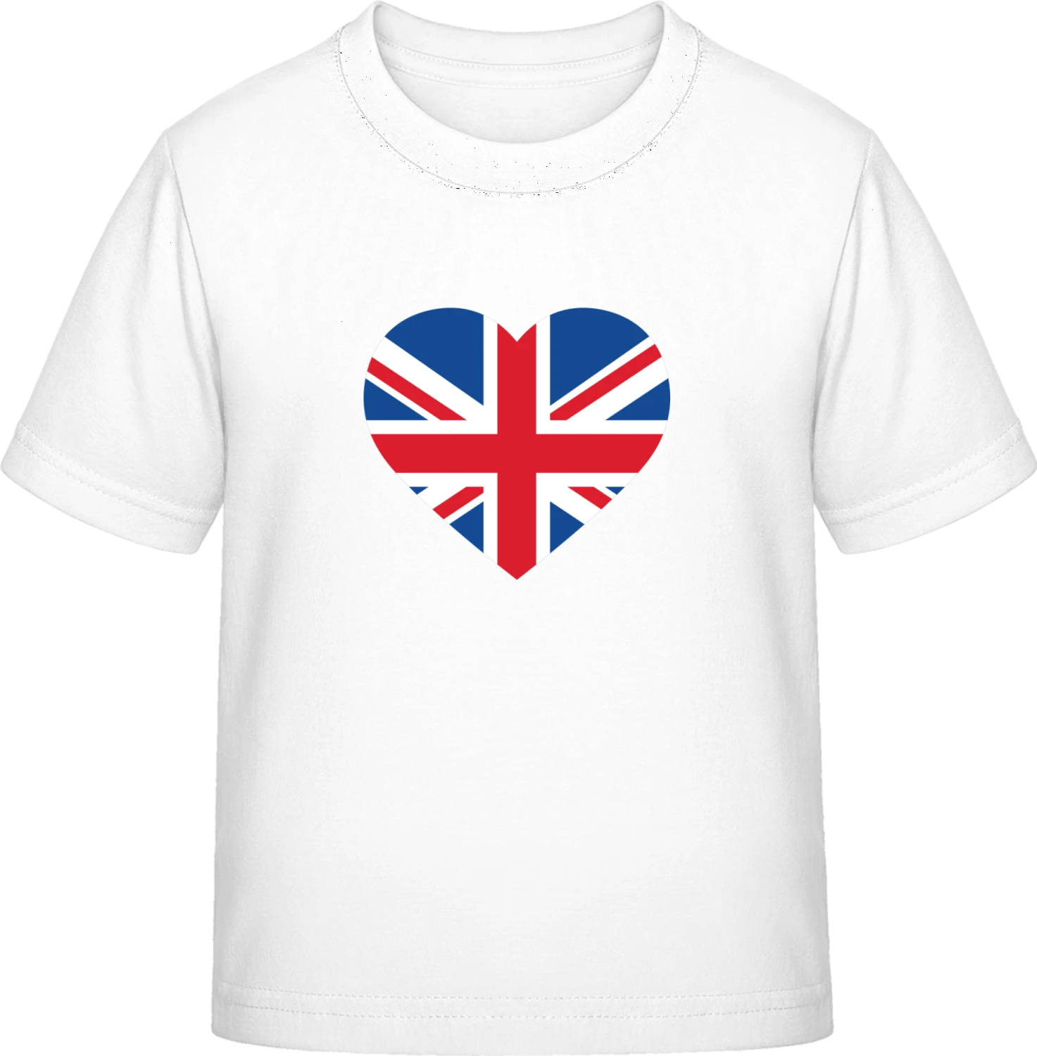 Great Britain Heart Flag - White Exact 190 Kids - Front