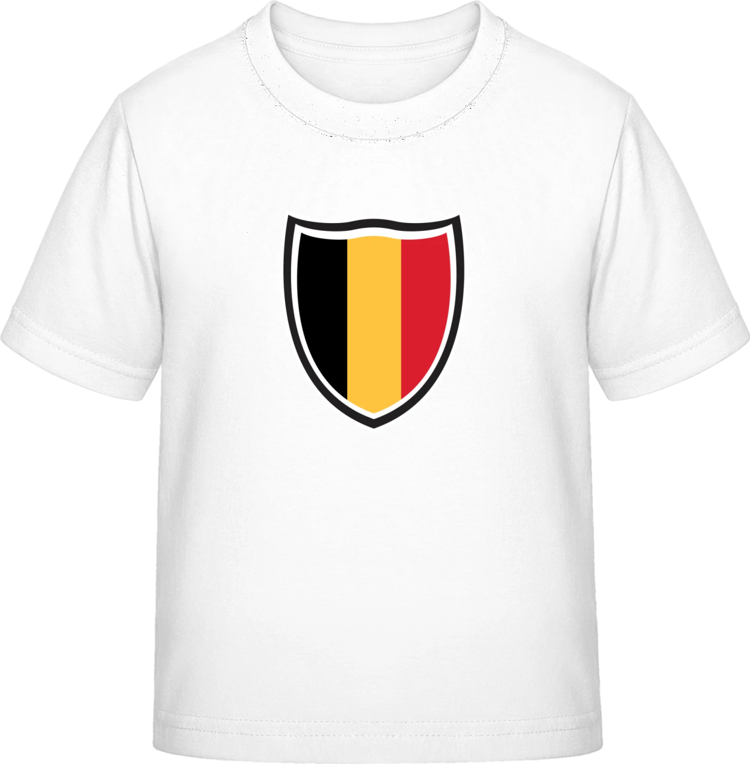 Belgium Shield Flag - White Exact 190 Kids - Front