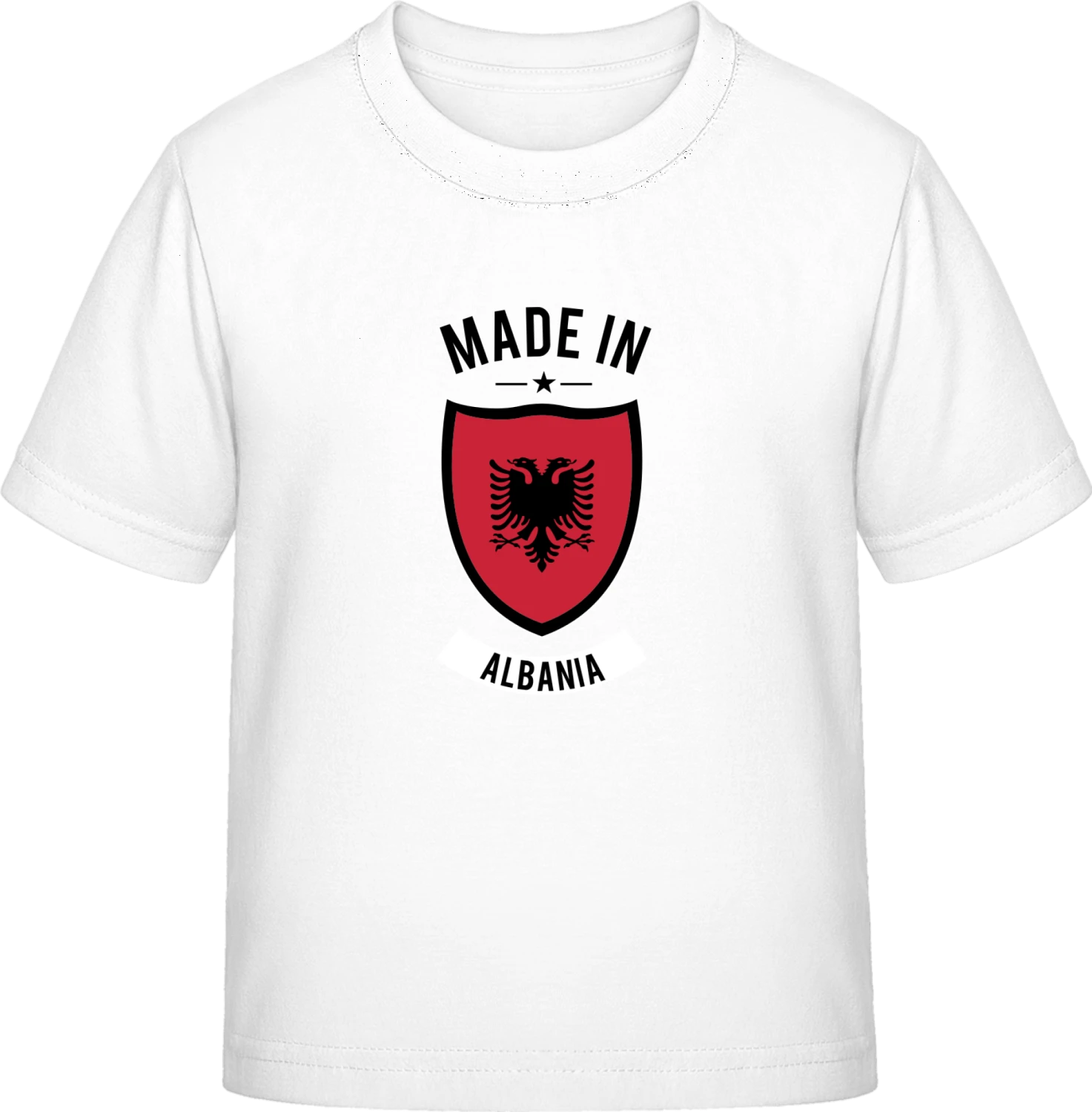 Made in Albania - White Exact 190 Kids - Front