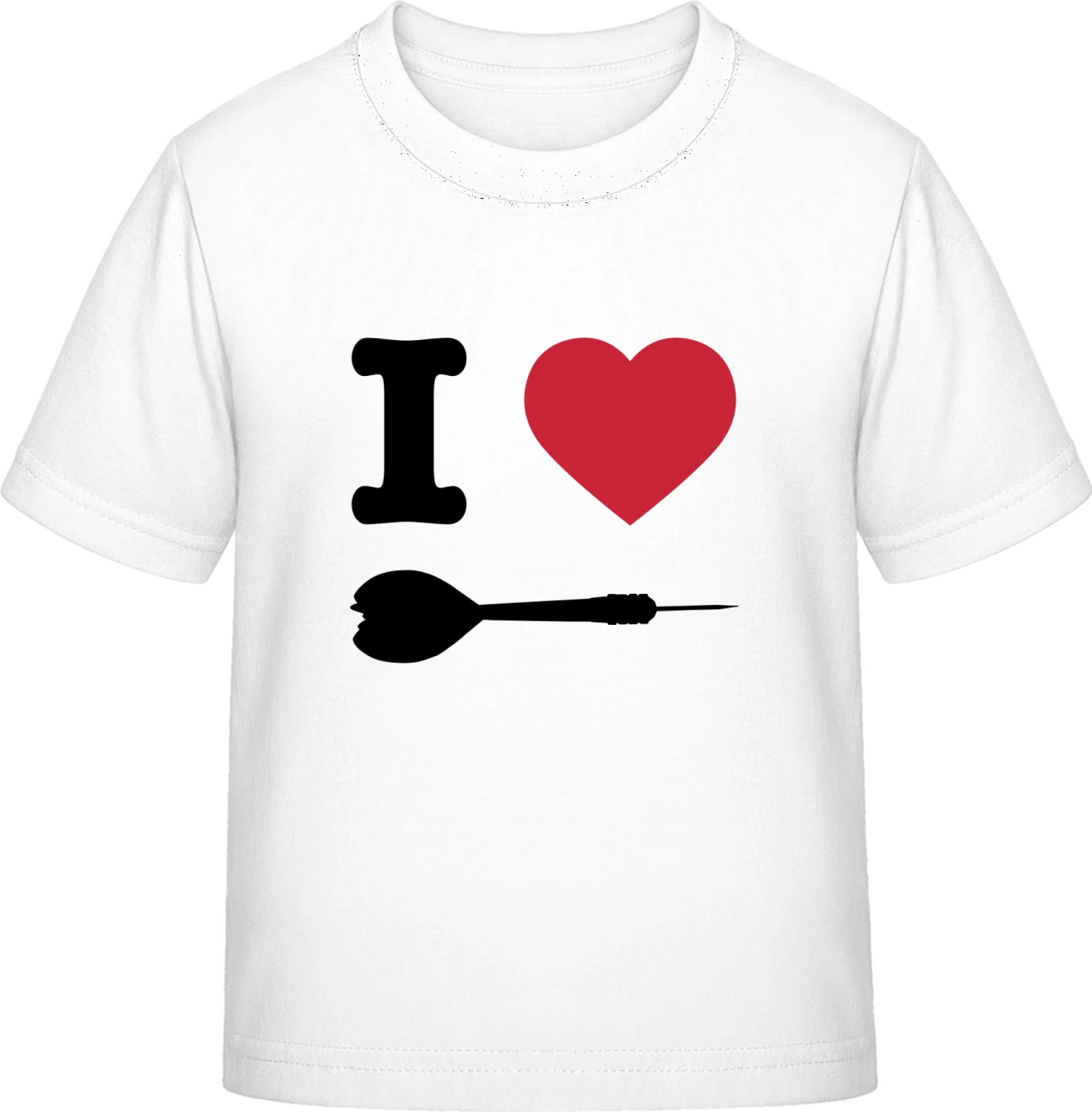 I Heart Darts - White Exact 190 Kids - Front