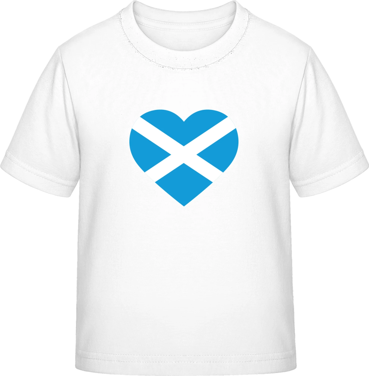 Scotland Heart Flag - White Exact 190 Kids - Front