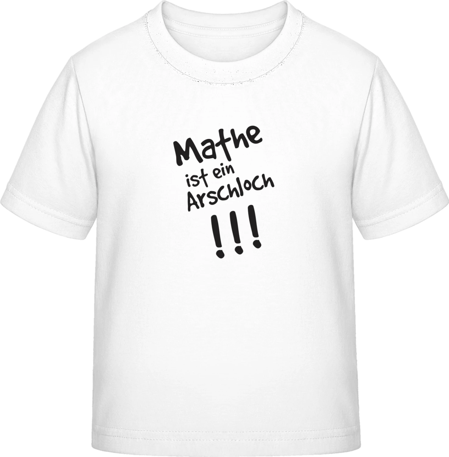 Mathe ist ein Arschloch - White Exact 190 Kids - Front