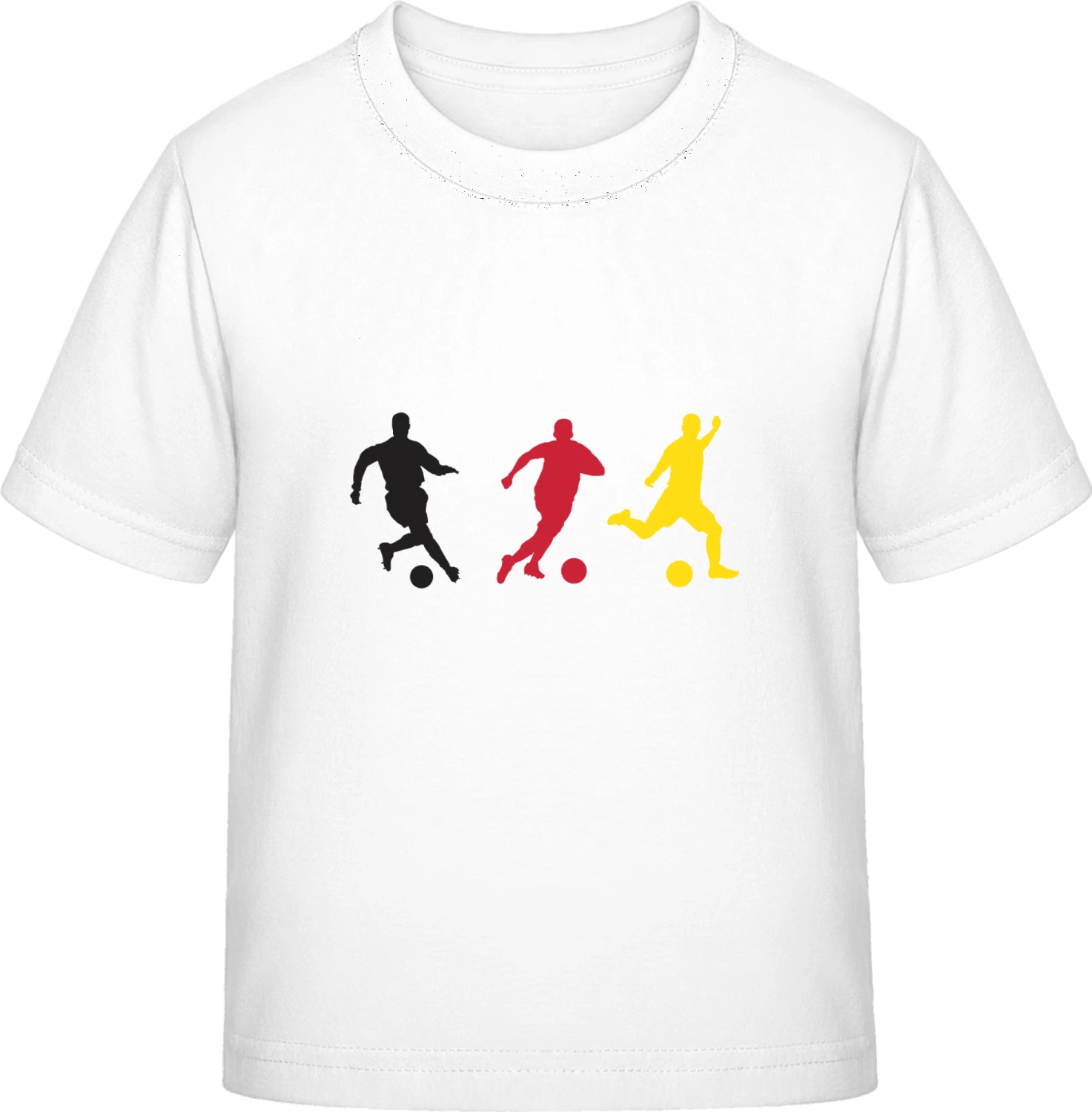 German Soccer Silhouettes - White Exact 190 Kids - Front