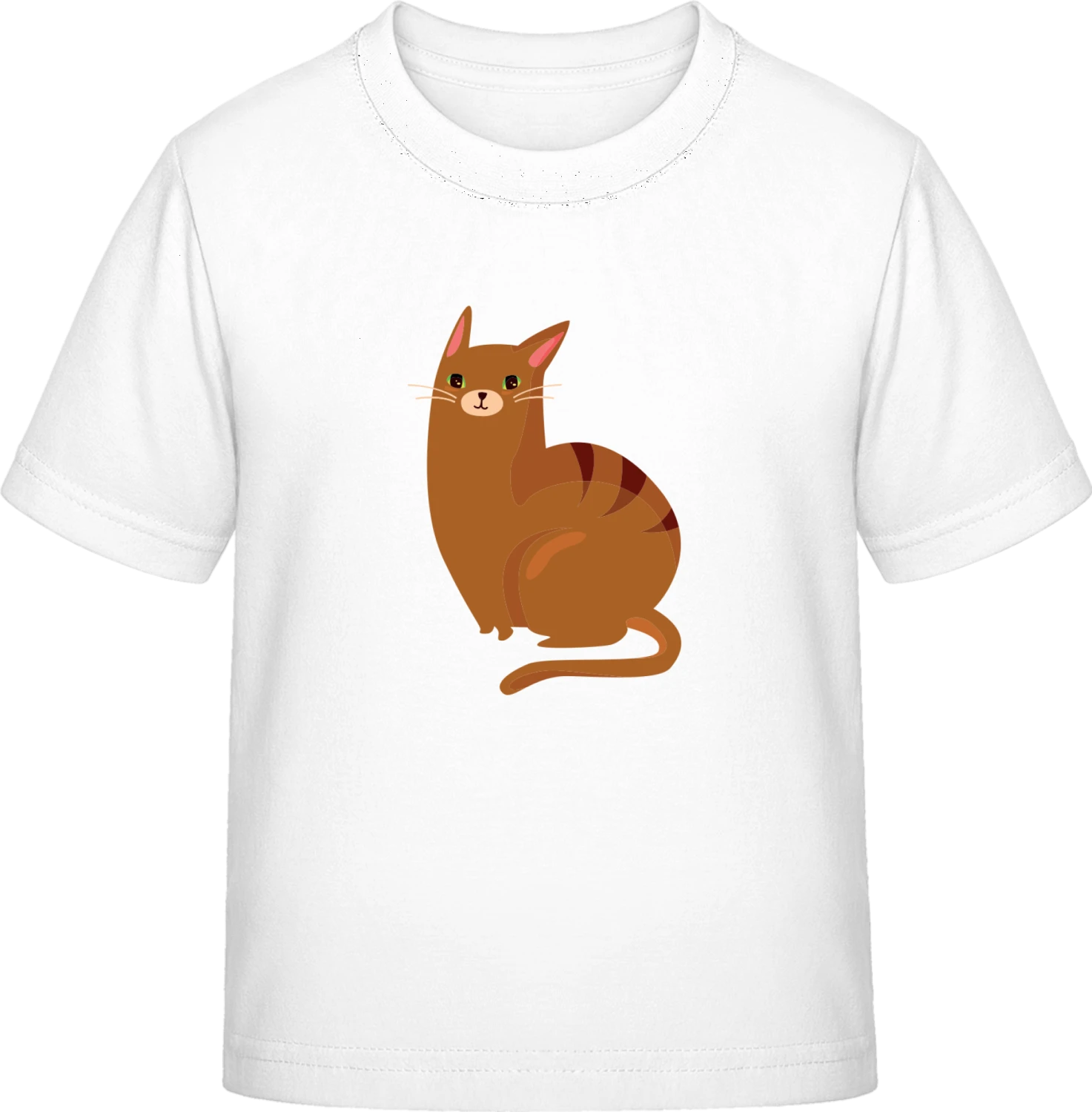 Brown Cat Character - White Exact 190 Kids - Front