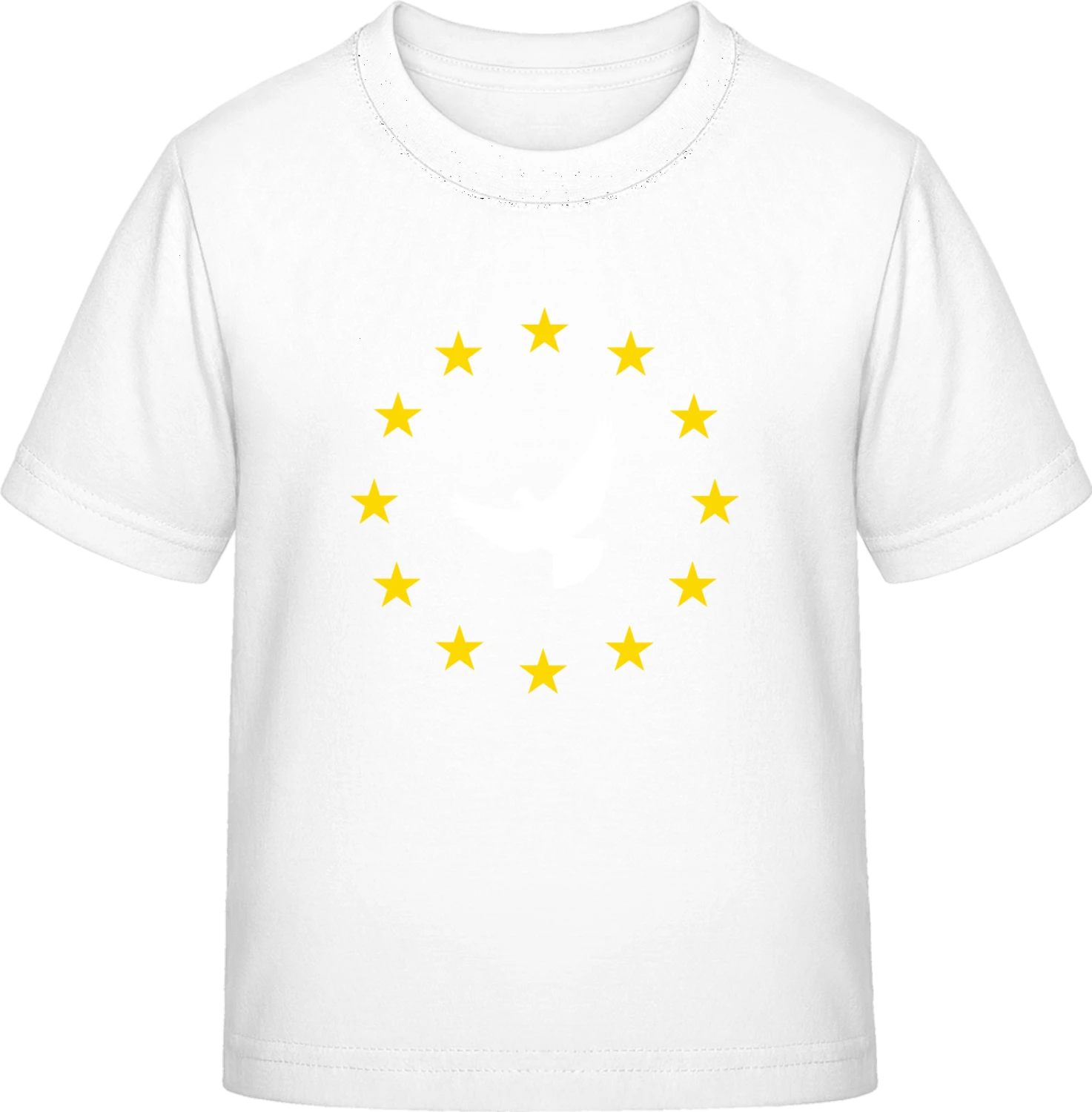 Europe Peace Doves - White Exact 190 Kids - Front