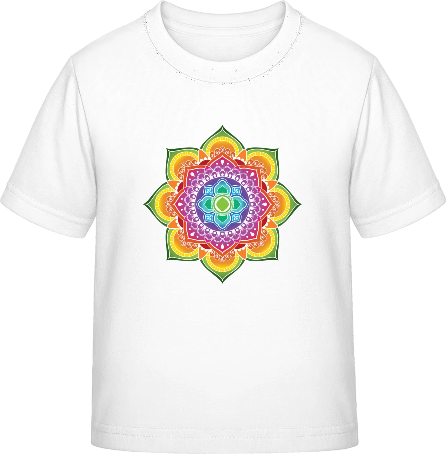 Colorful Mandala - White Exact 190 Kids - Front