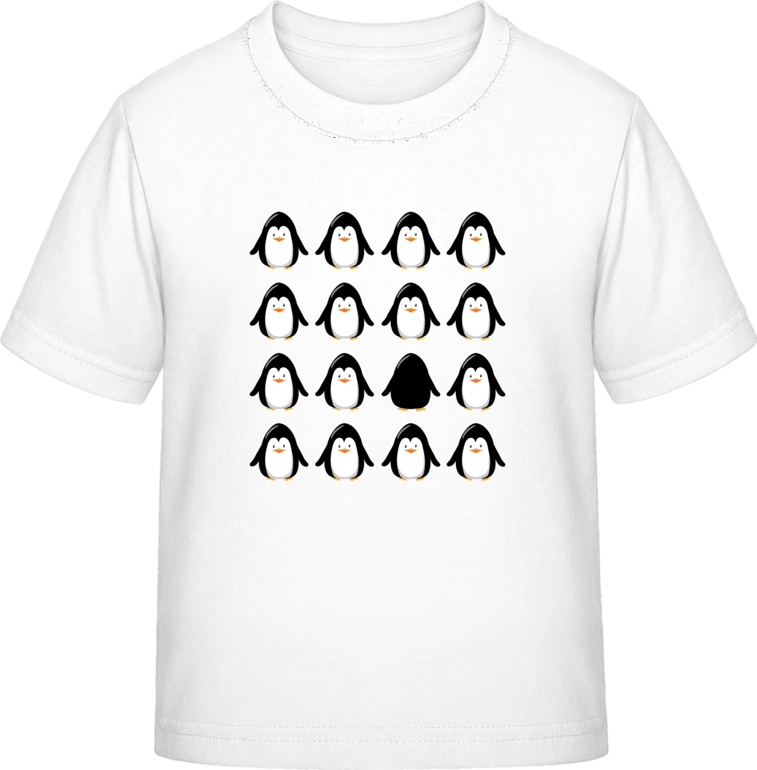 Be Different Penguin - White Exact 190 Kids - Front