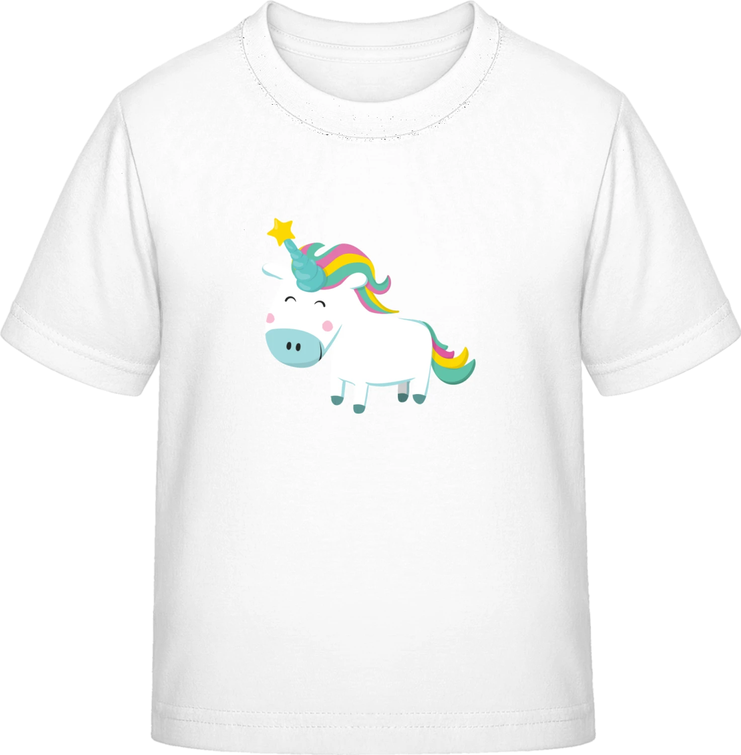 Unicorn With Star - White Exact 190 Kids - Front