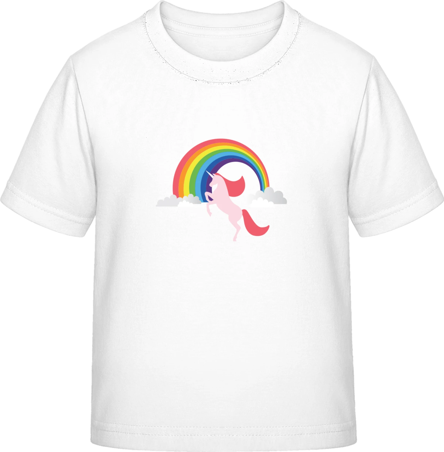 Unicorn With Rainbow - White Exact 190 Kids - Front