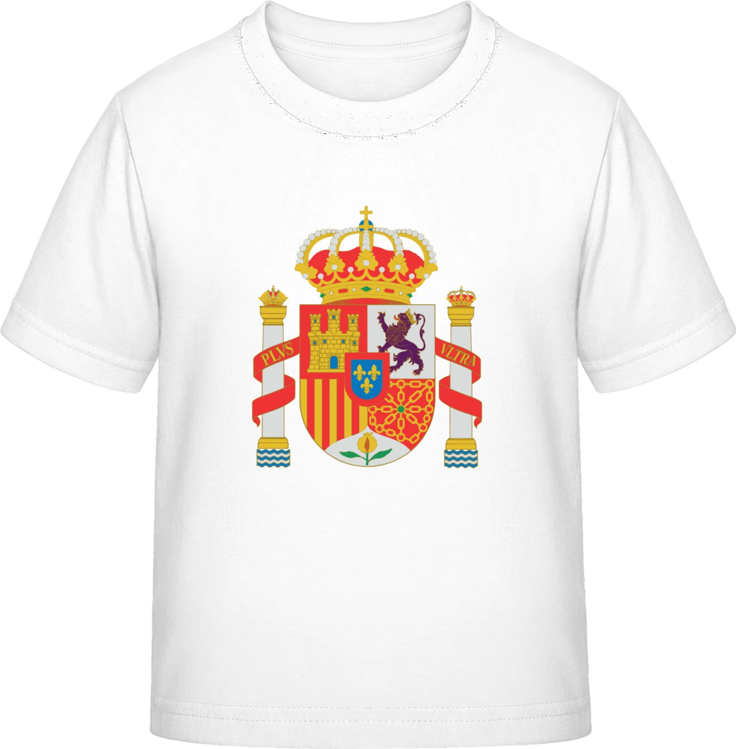 Spain Coat of Arms - White Exact 190 Kids - Front