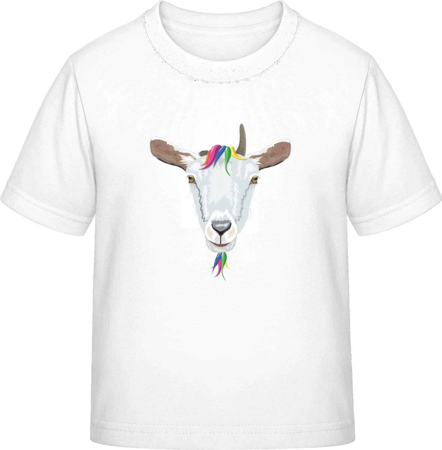 Goat Unicorn - White Exact 190 Kids - Front