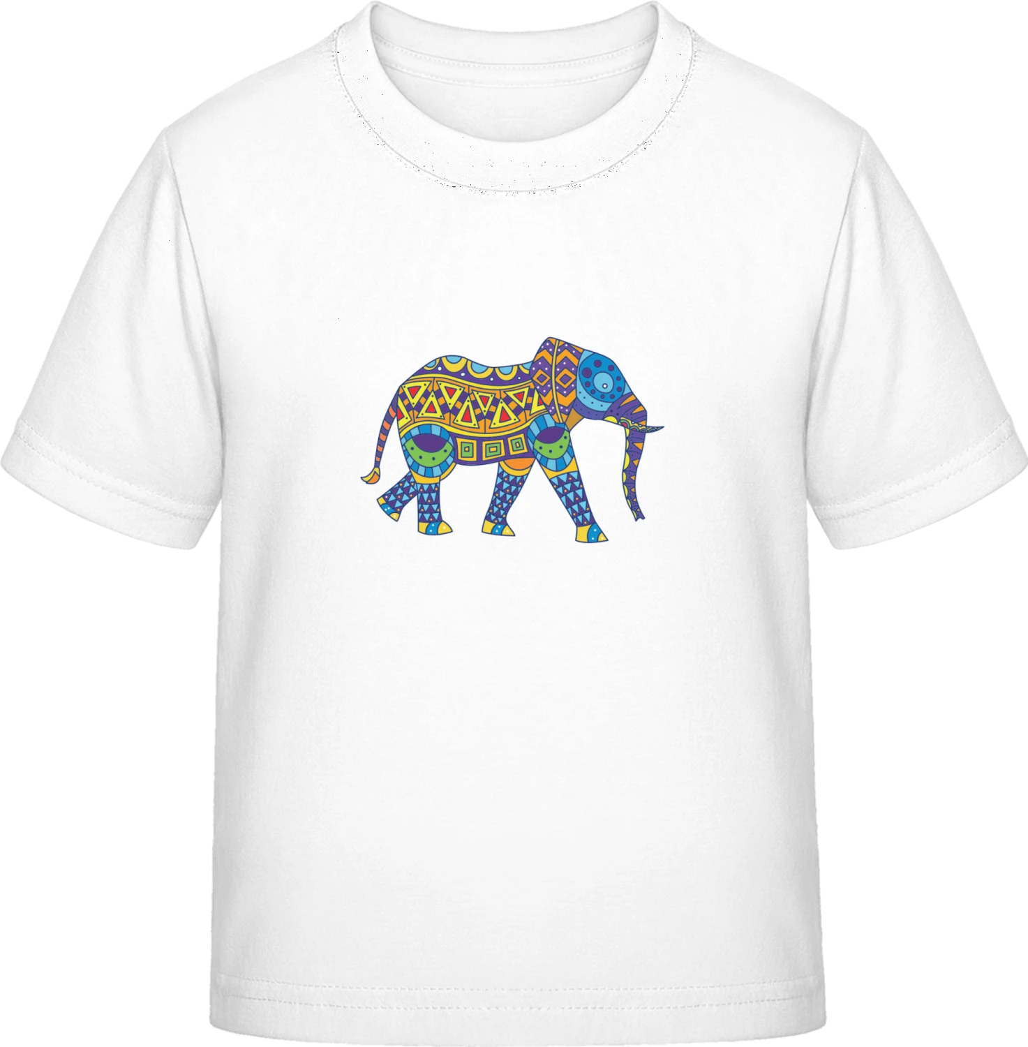 Stylish Indian Elephant - White Exact 190 Kids - Front