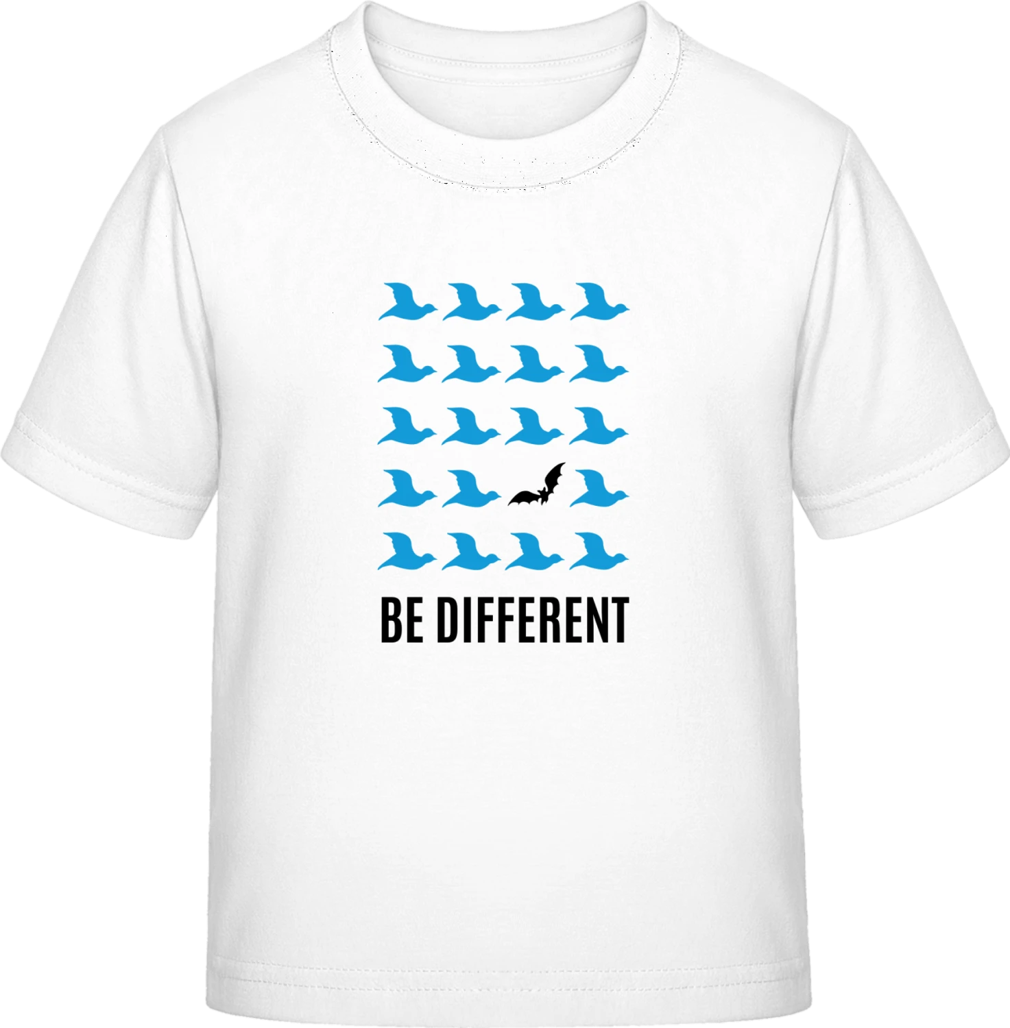 Be Different Bat Bird - White Exact 190 Kids - Front