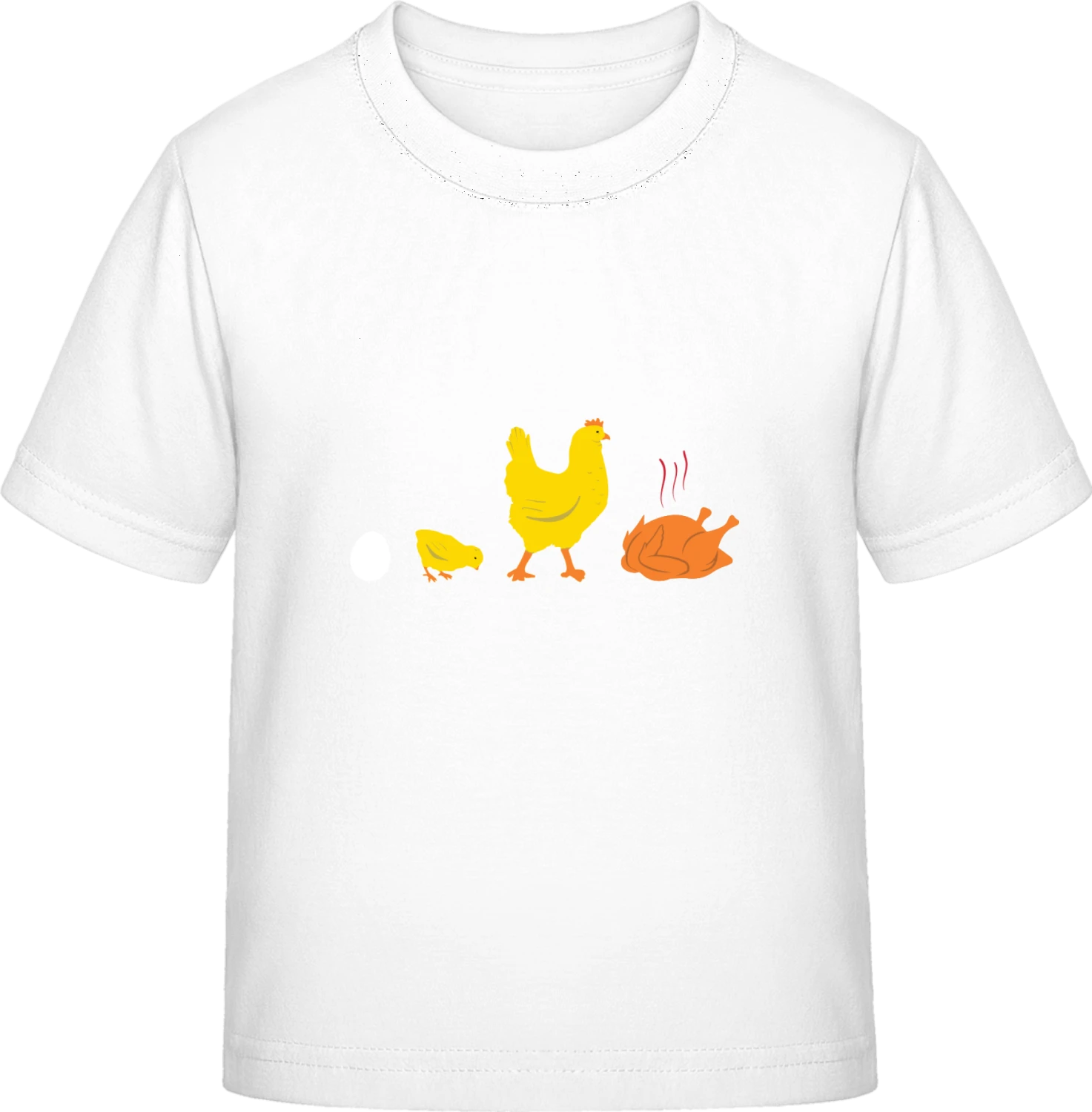 Chicken Evolution - White Exact 190 Kids - Front