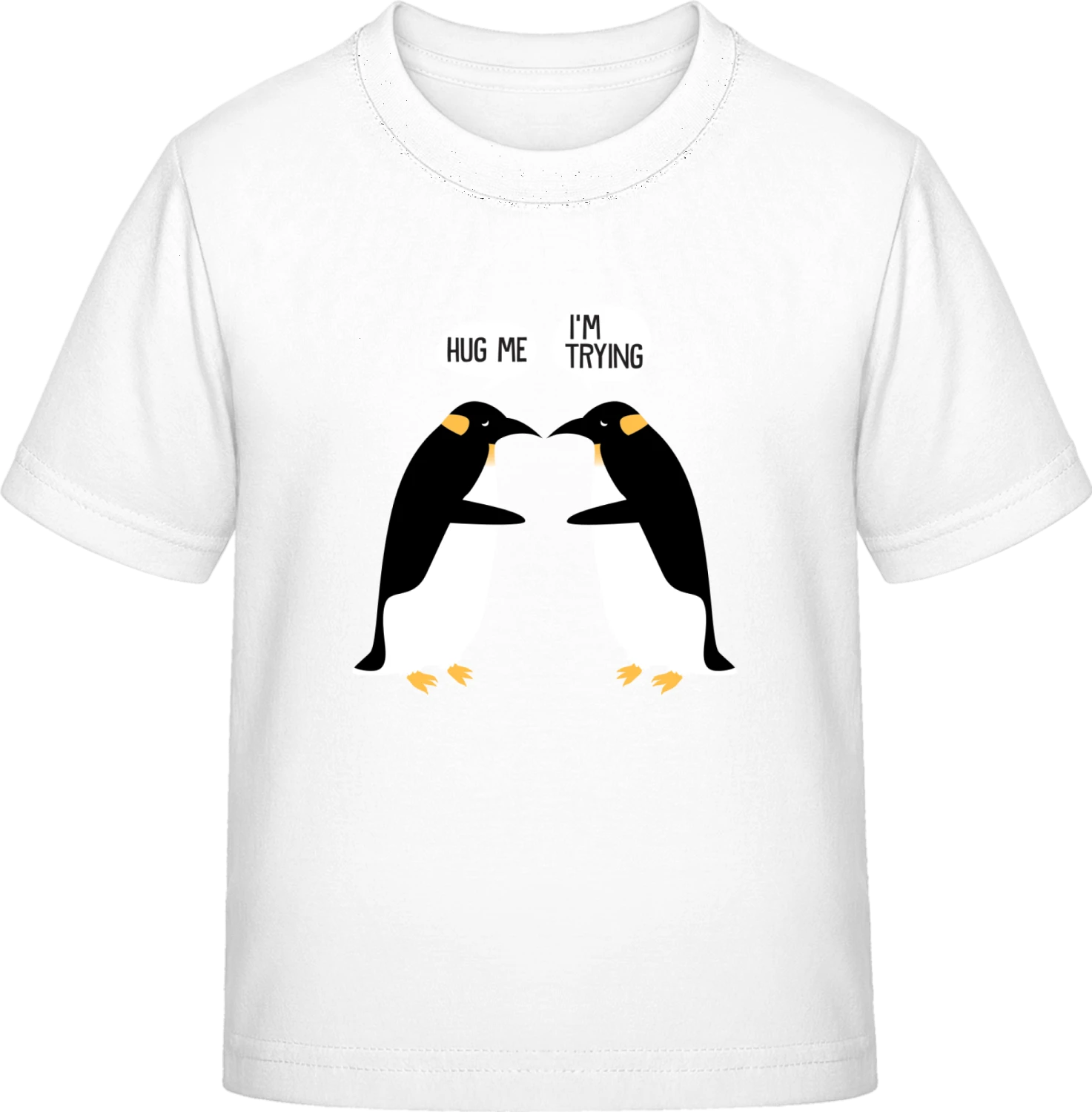 Penguin Hug Problems - White Exact 190 Kids - Front