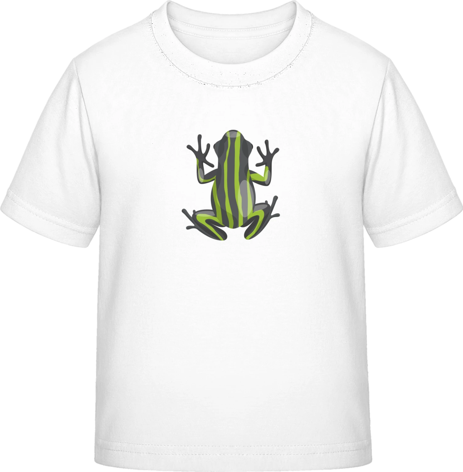 Green Black Frog - White Exact 190 Kids - Front