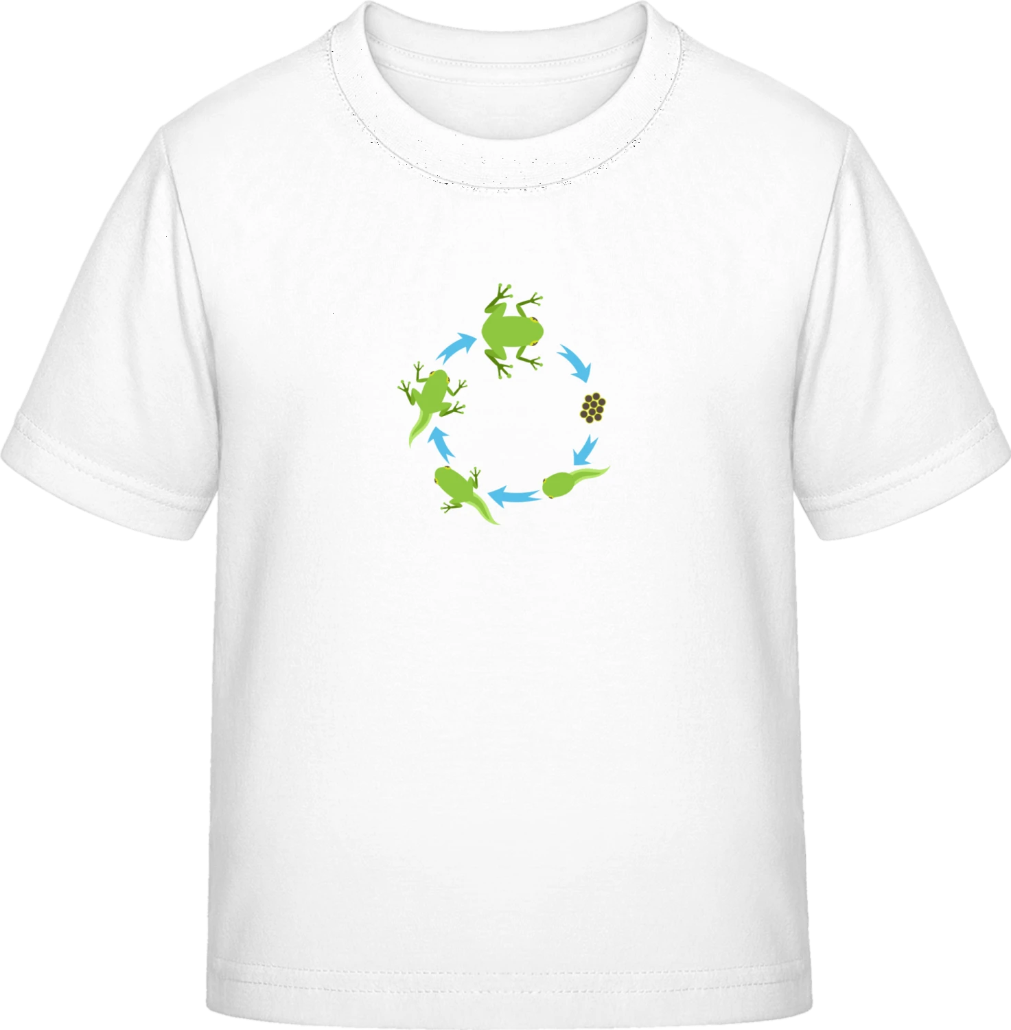 Evolution Of A Frog - White Exact 190 Kids - Front