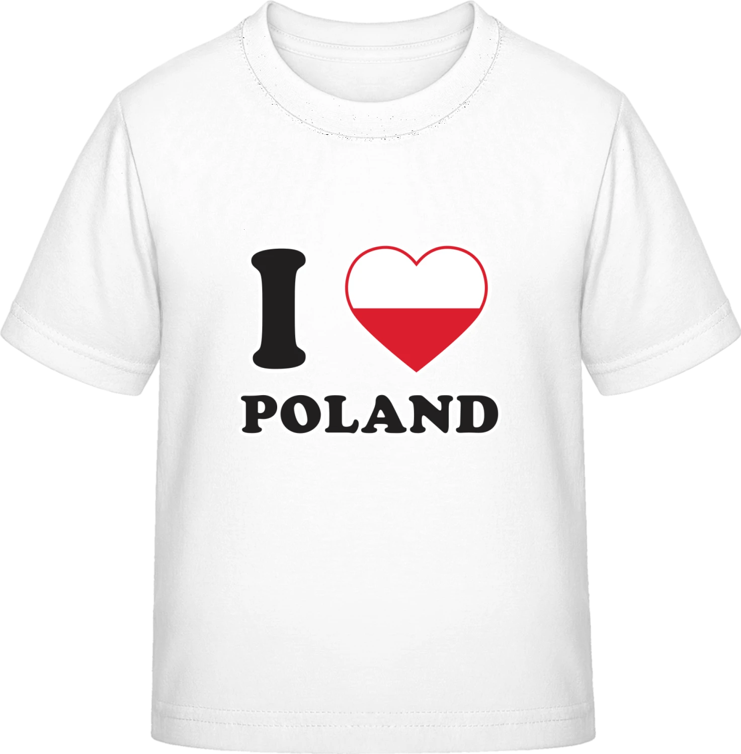 I Love Poland - White Exact 190 Kids - Front