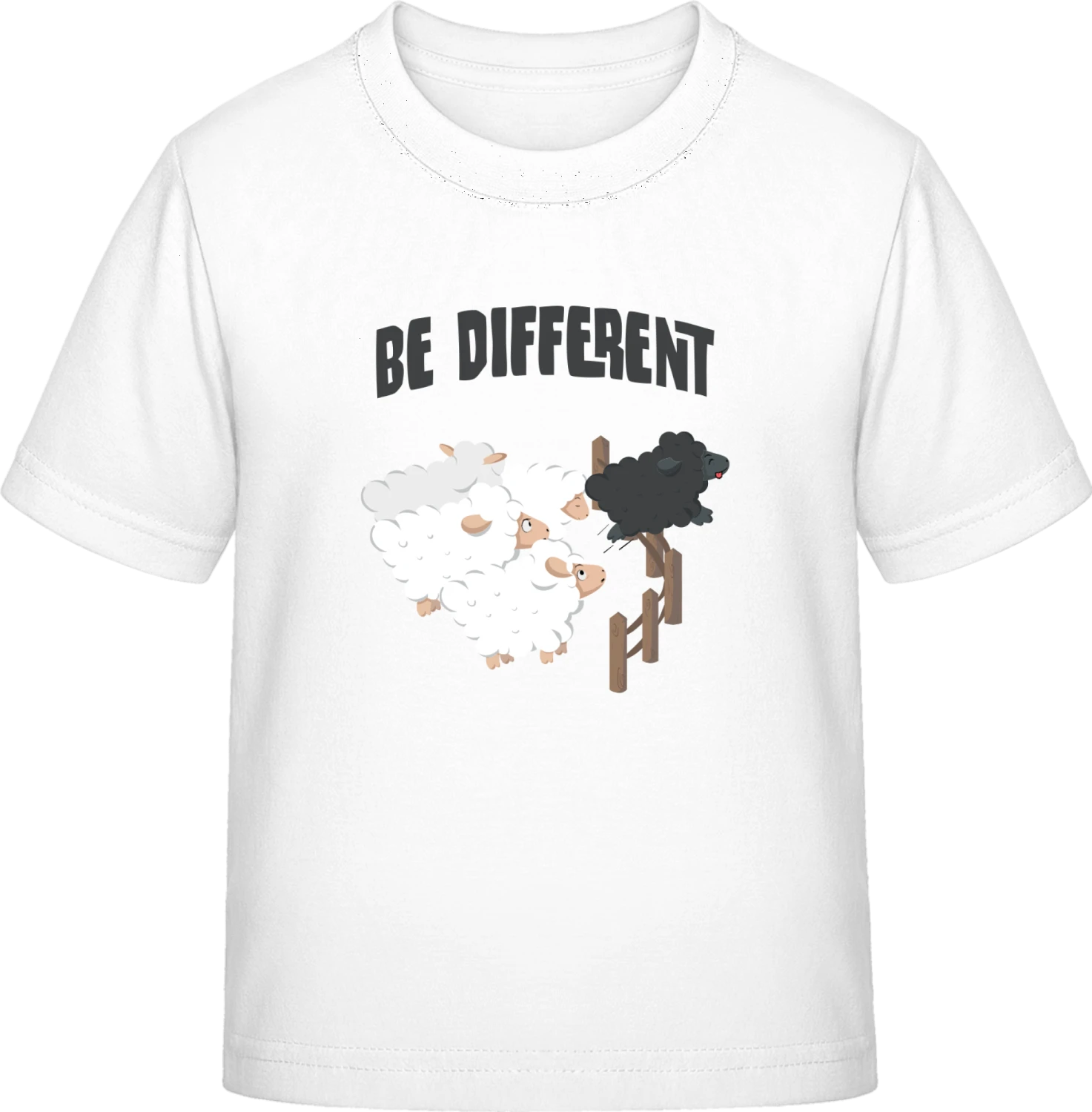 Be Different Black Sheep - White Exact 190 Kids - Front