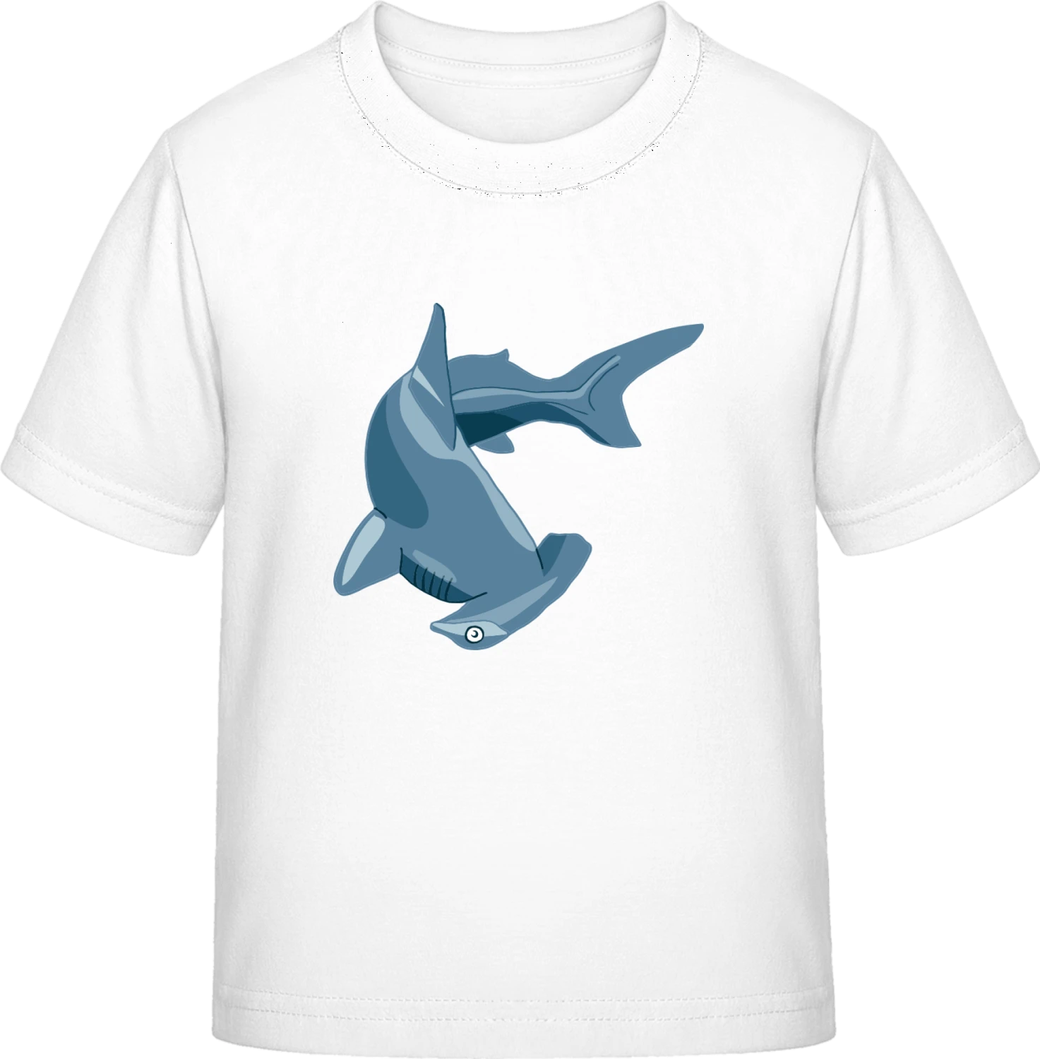 Hammerhead Shark Illustration - White Exact 190 Kids - Front