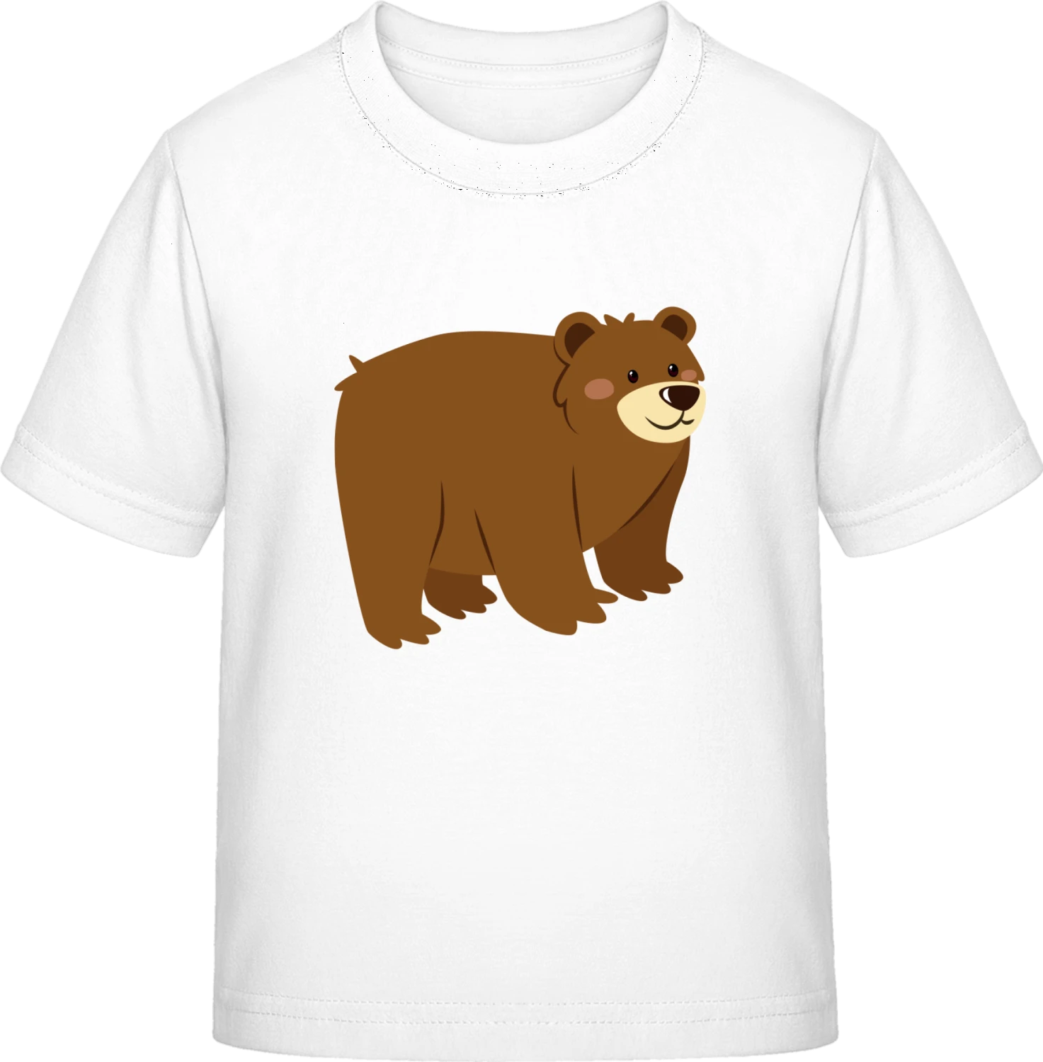 Grizzly Bear Illustration - White Exact 190 Kids - Front