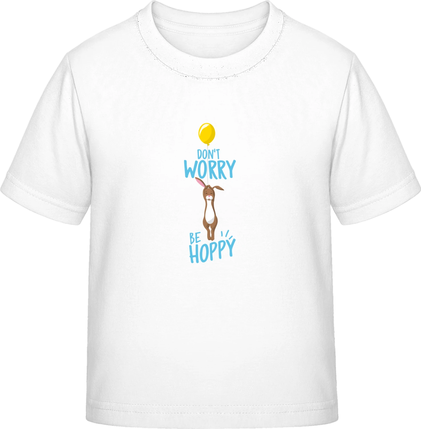 Don't Worry Be Hoppy - White Exact 190 Kids - Front