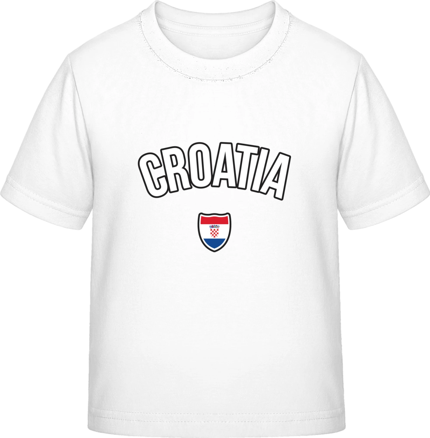 CROATIA Football Fan - White Exact 190 Kids - Front