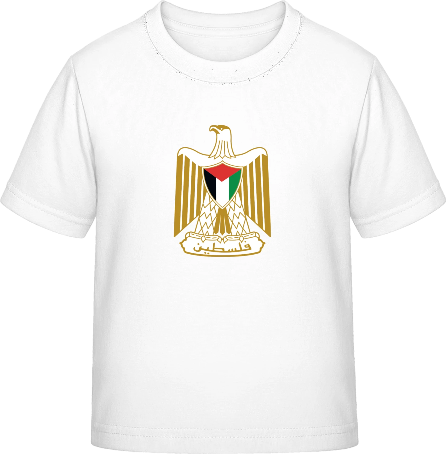 Palestine Coat of Arms - White Exact 190 Kids - Front