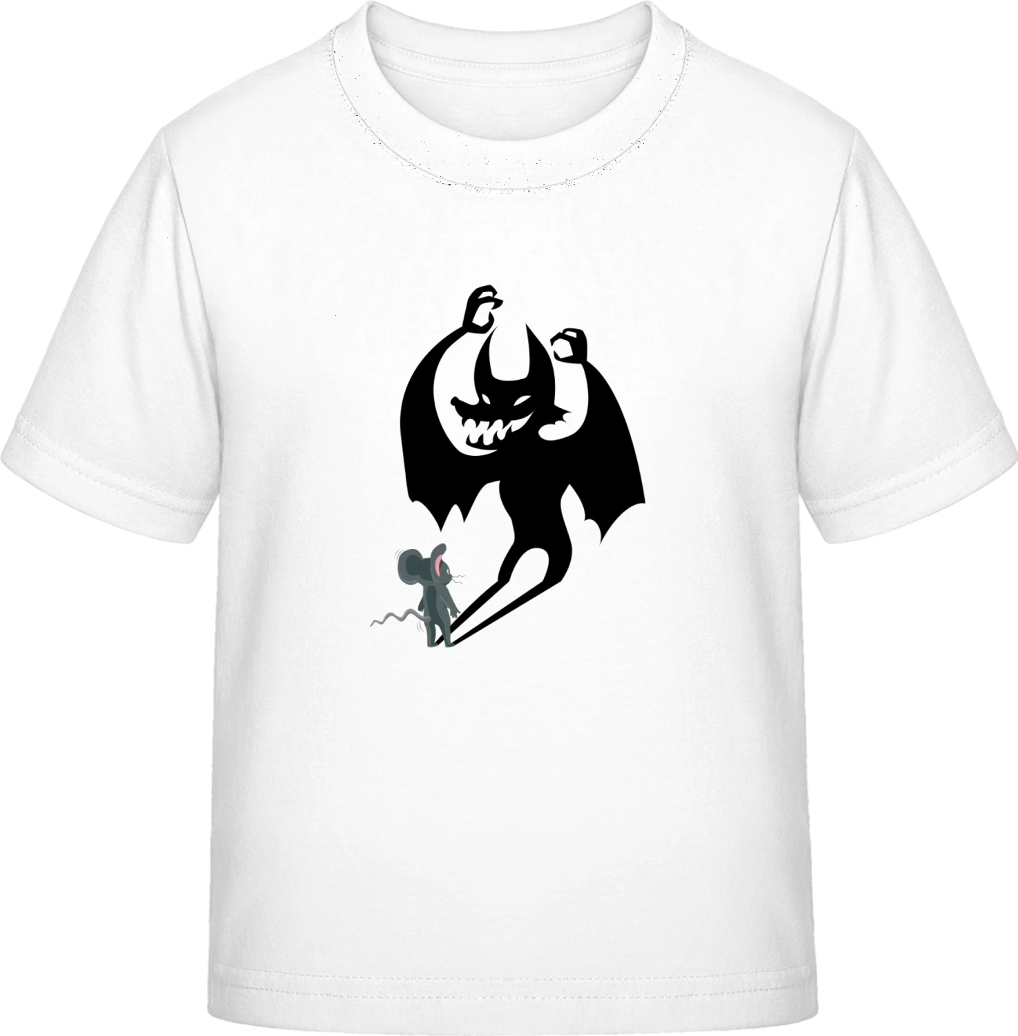 Scary Bat And Mouse - White Exact 190 Kids - Front