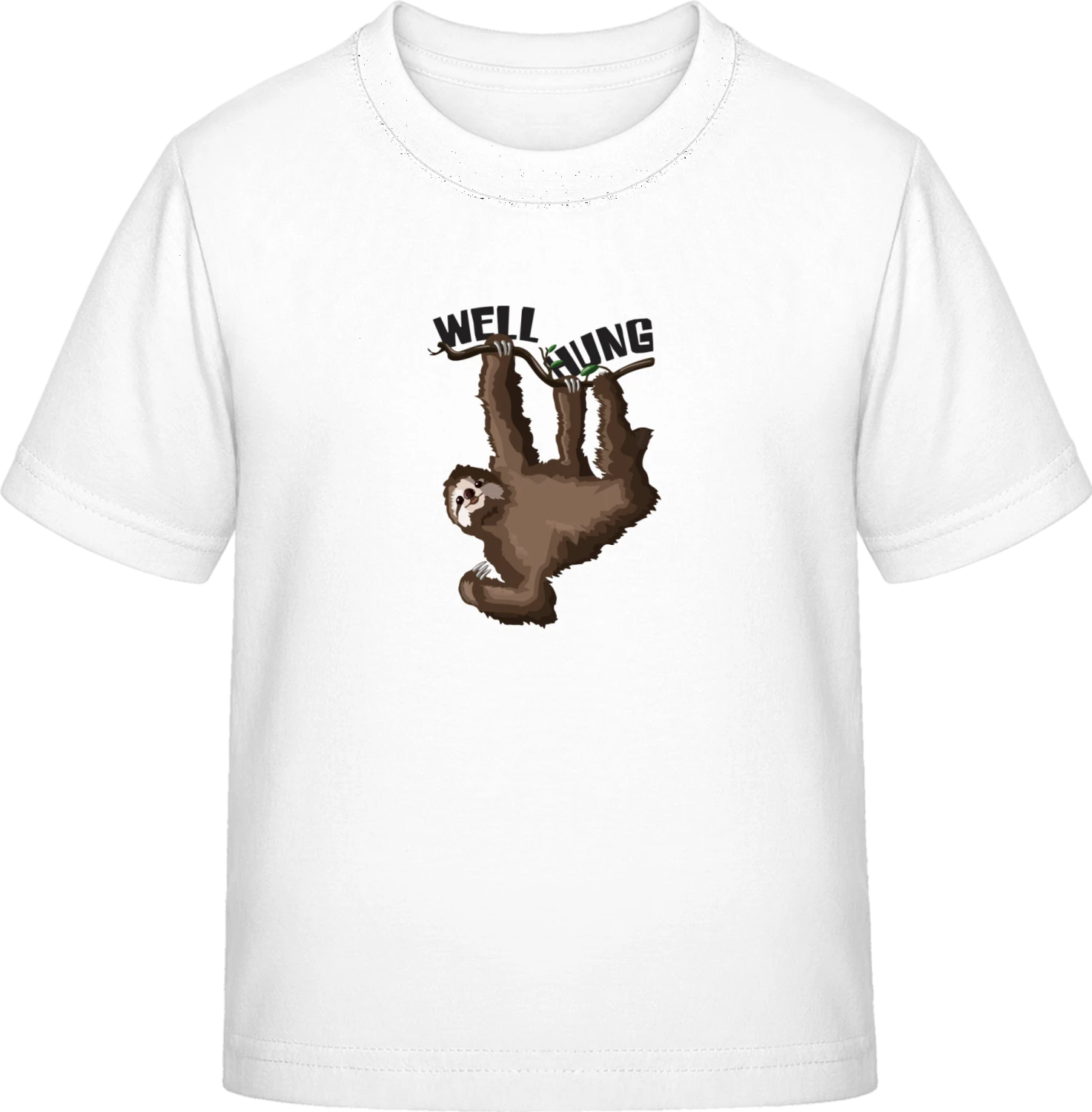 Well Hung Sloth - White Exact 190 Kids - Front