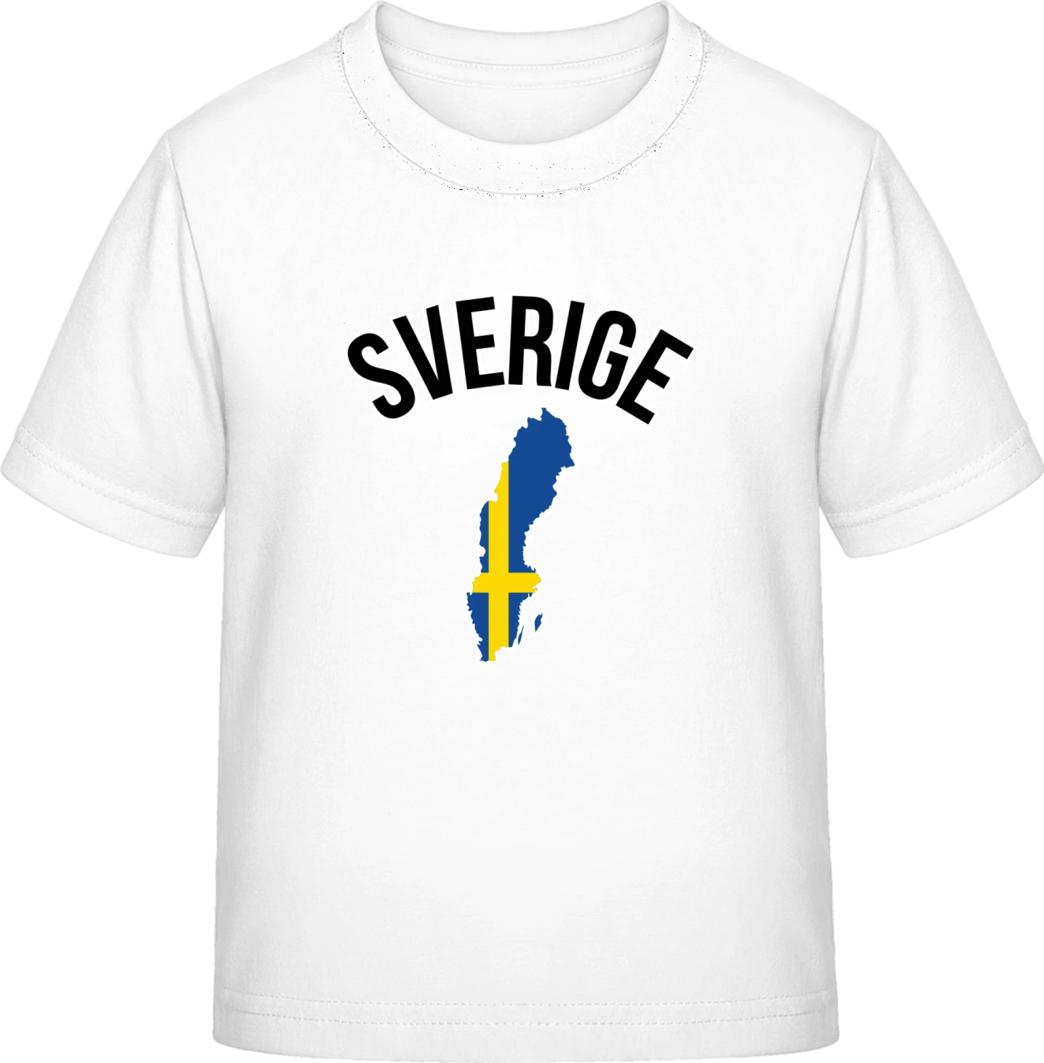 Sverige Map - White Exact 190 Kids - Front