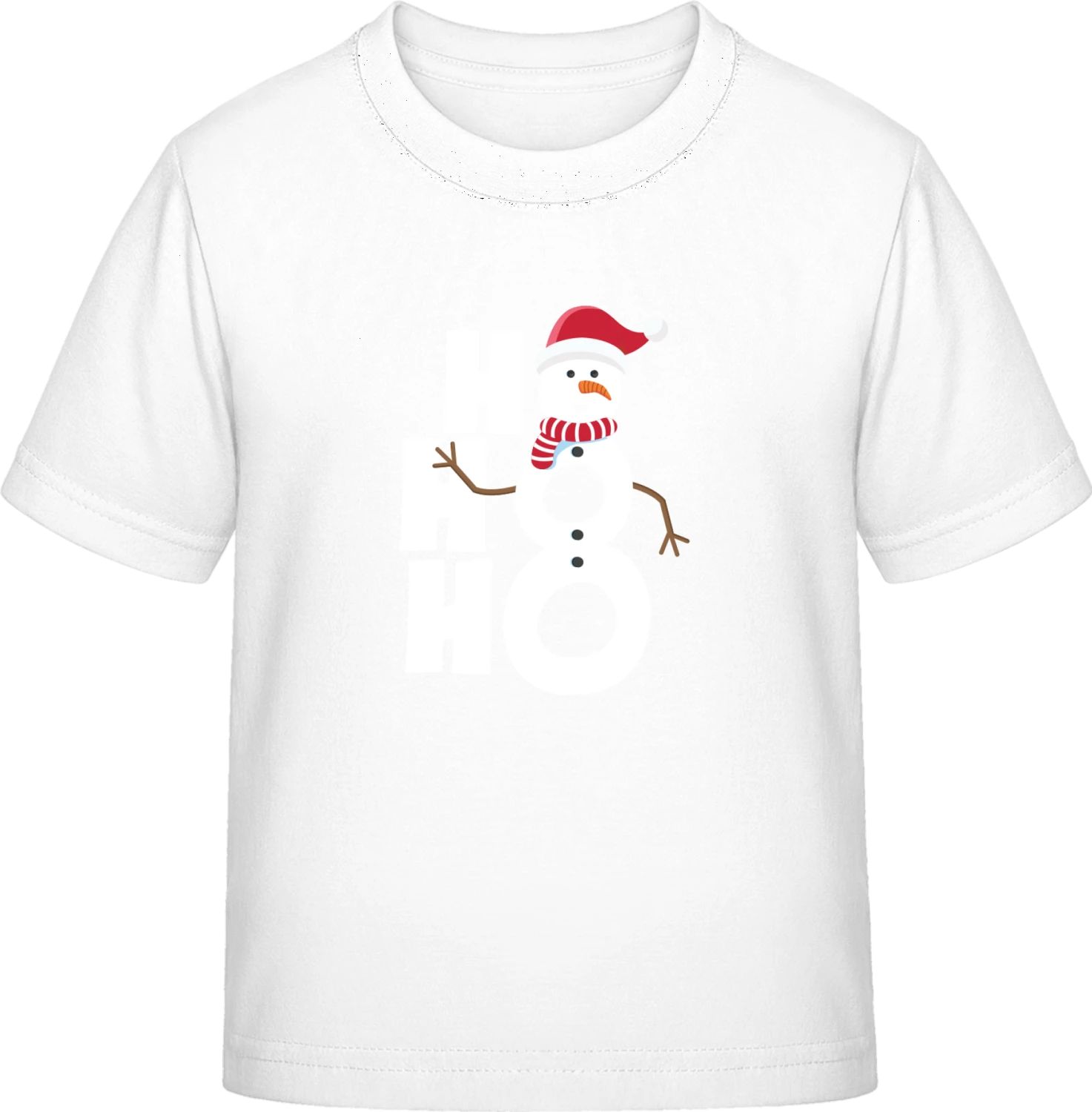 Ho Ho Ho Snowman - White Exact 190 Kids - Front