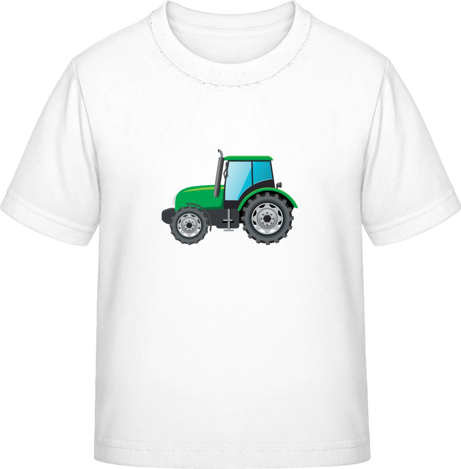 Green Tractor Illu - White Exact 190 Kids - Front