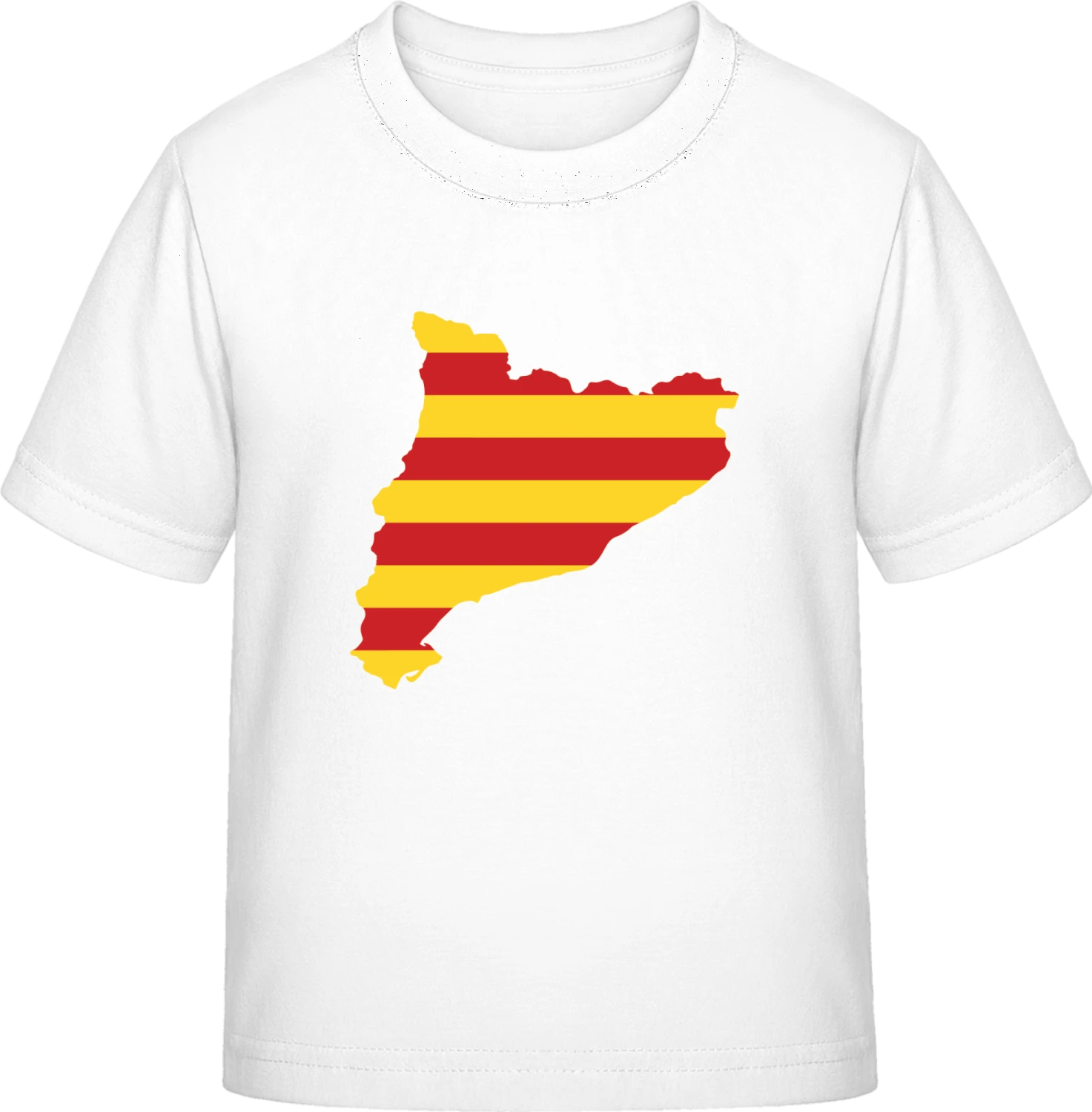 Catalonia Map Flag - White Exact 190 Kids - Front