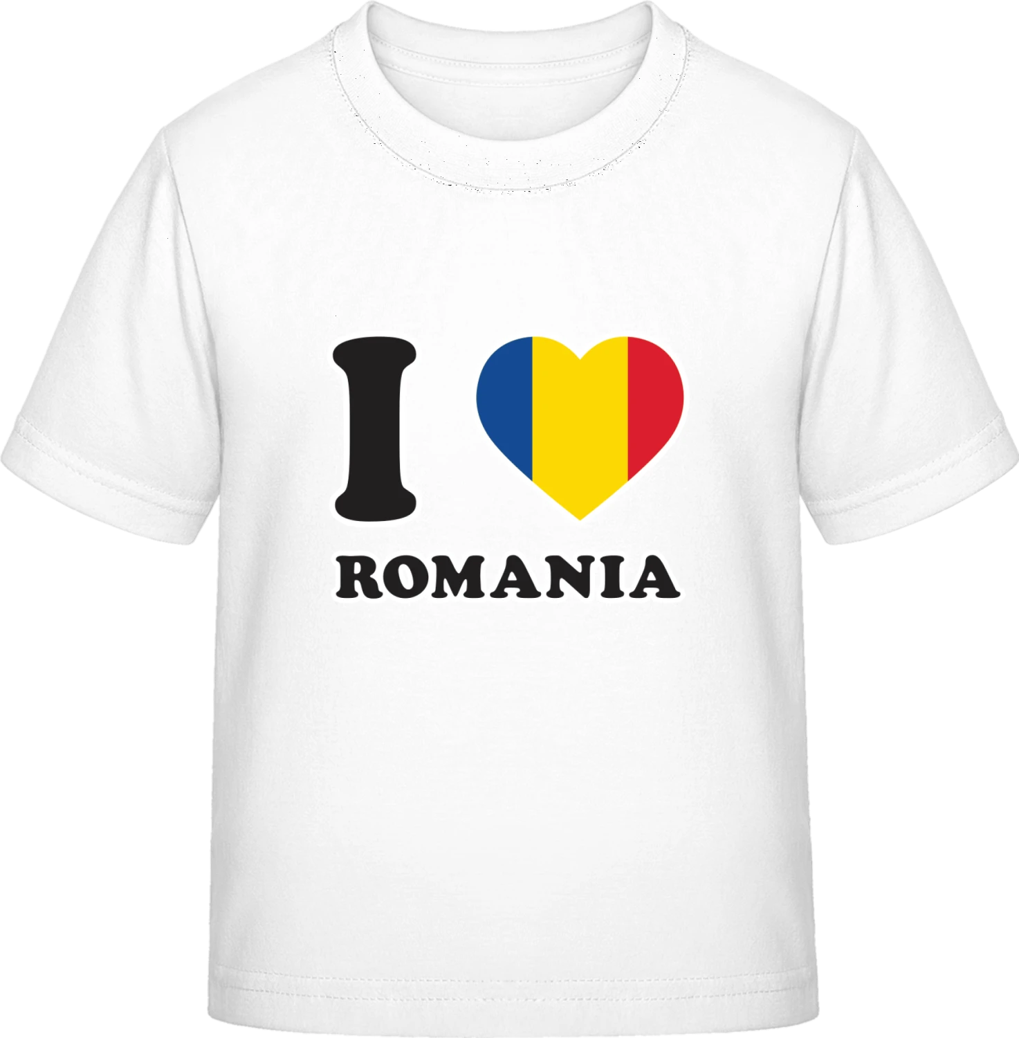 I Love Romania - White Exact 190 Kids - Front