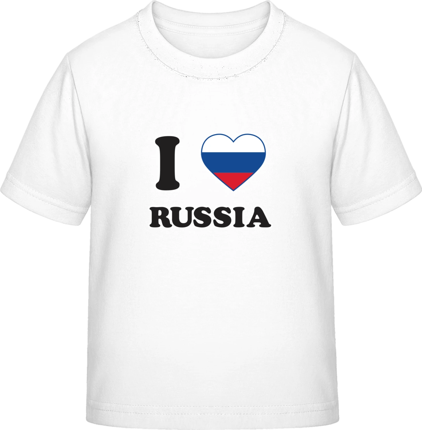 I Love Russia - White Exact 190 Kids - Front