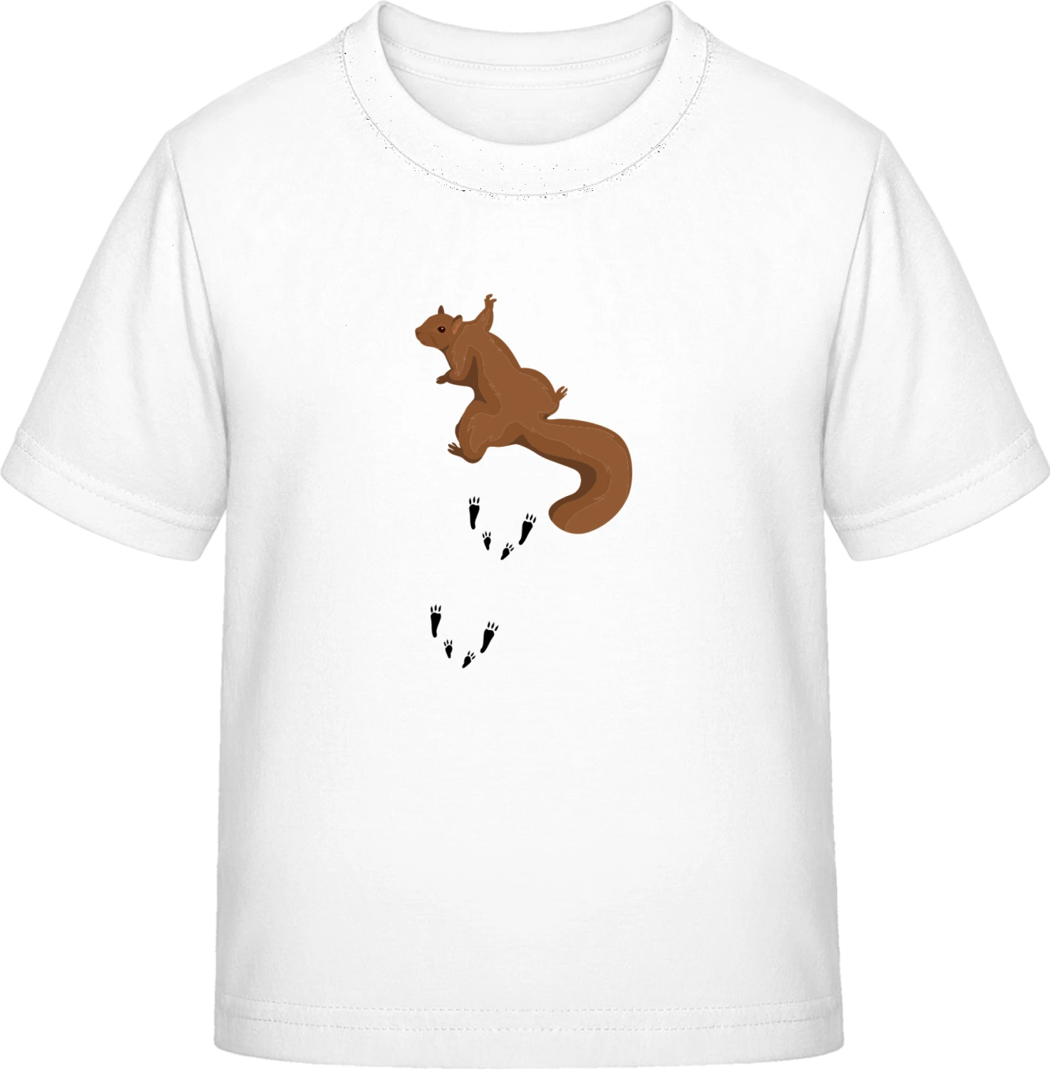 Squirrel With Prints - White Exact 190 Kids - Front