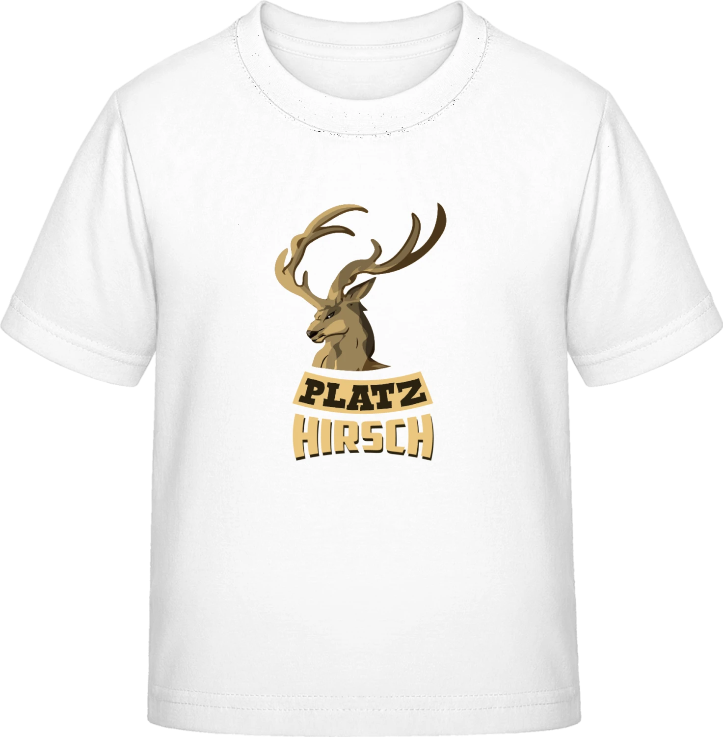 Platzhirsch Logo - White Exact 190 Kids - Front