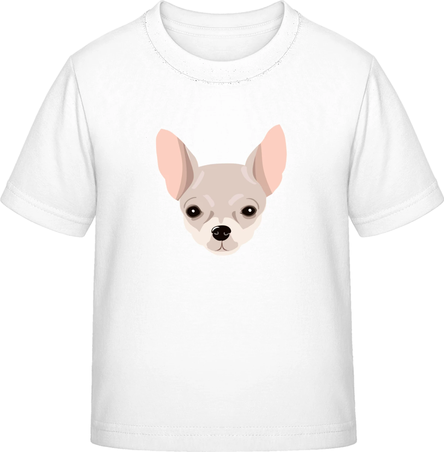 Chihuahua Head - White Exact 190 Kids - Front