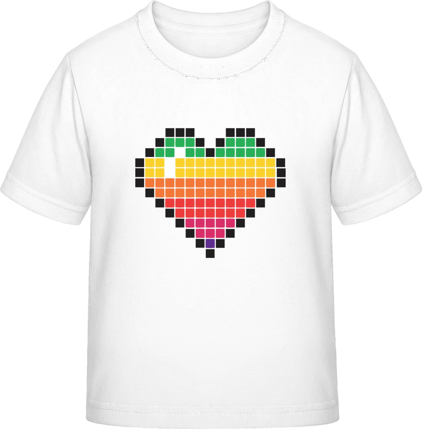 Video Game Heart - White Exact 190 Kids - Front