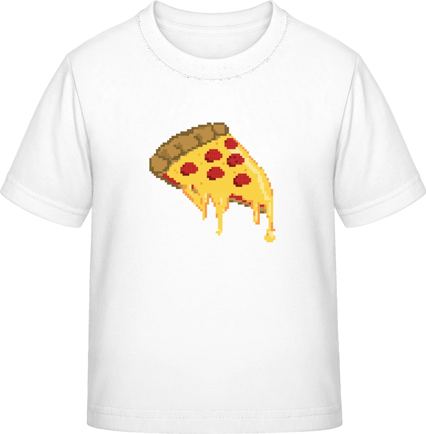 Pixel Pizza - White Exact 190 Kids - Front